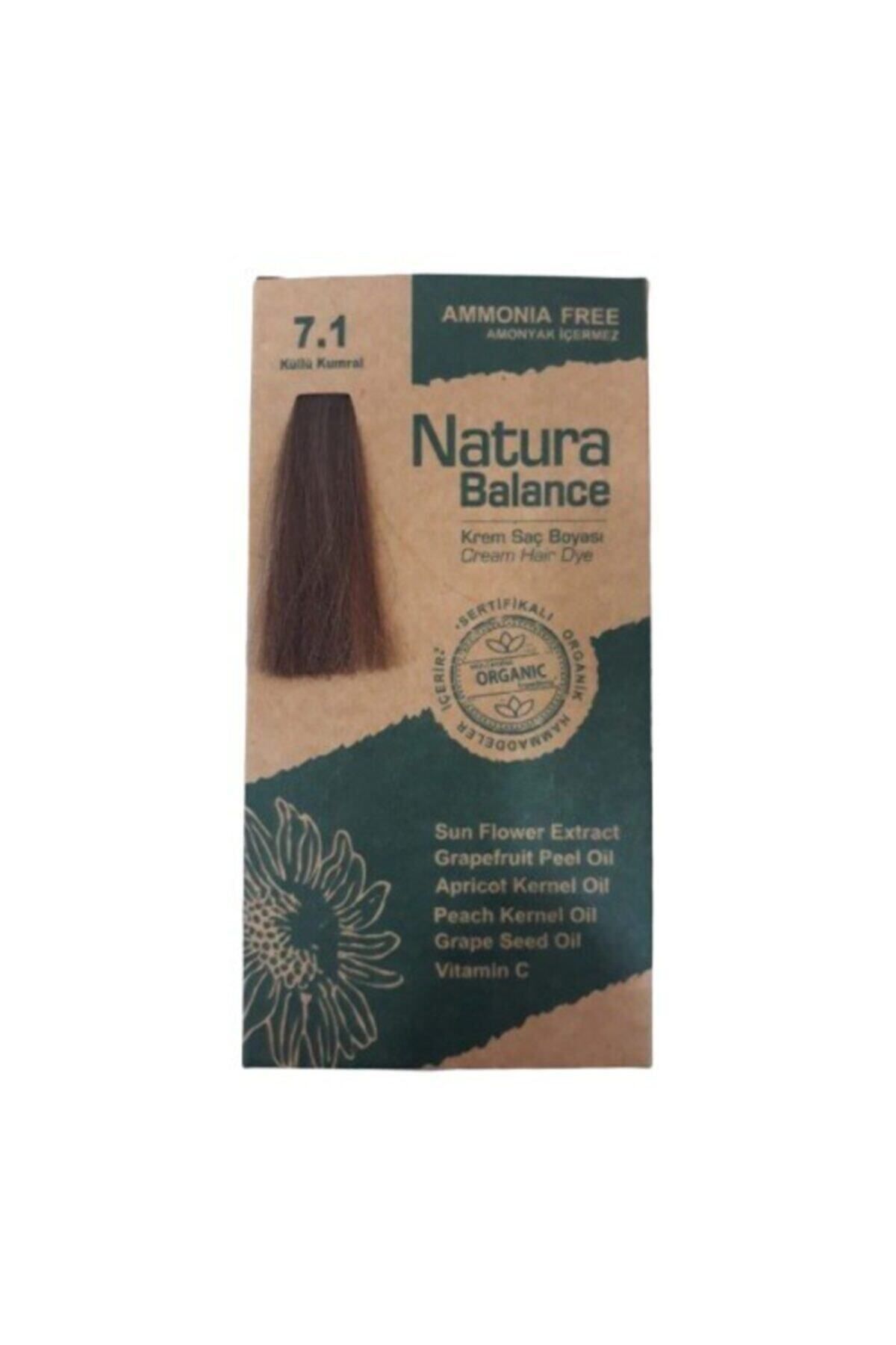 NATURABALANCE Natura Balance - Organik Krem Saç Boyası 7.1 Küllü Kumral 60ml