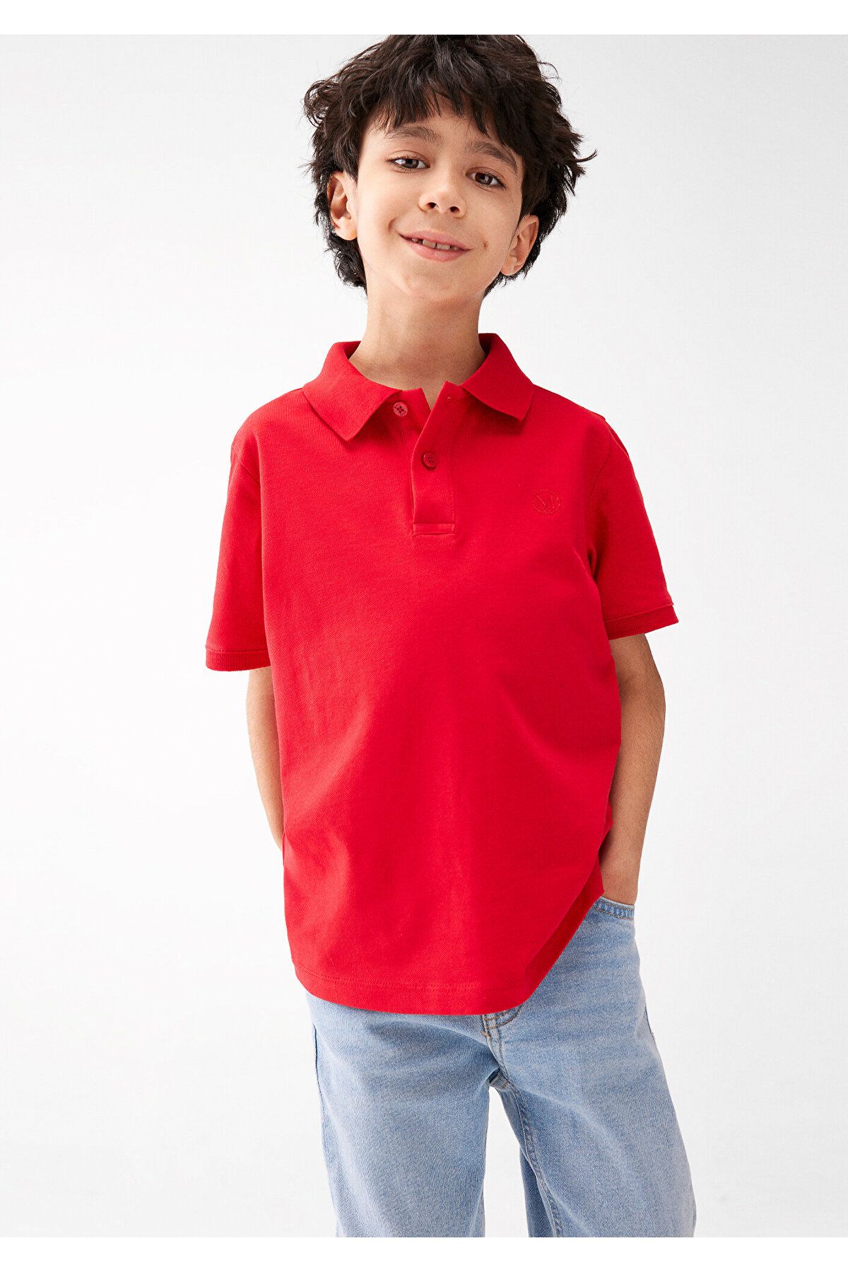 Mavi Kırmızı Polo Tişört Regular Fit / Normal Kesim 6610199-82054