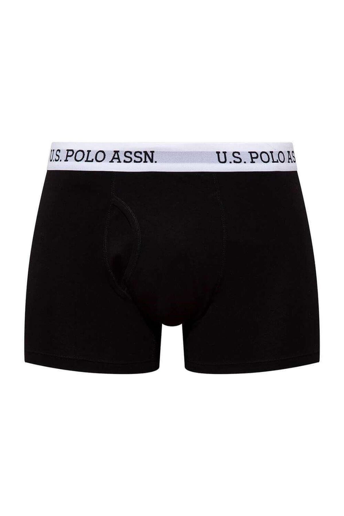 U.S. Polo Assn. U.S. Polo Assn. 80451 Erkek Siyah Tekli Cepli Boxer