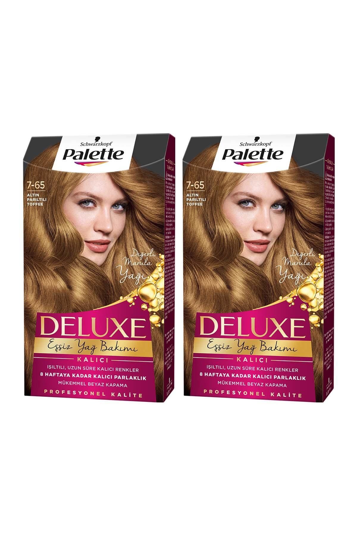 Palette Deluxe 7-65 Altın Parıltılı Toffee X 2 Adet Saç Boyası