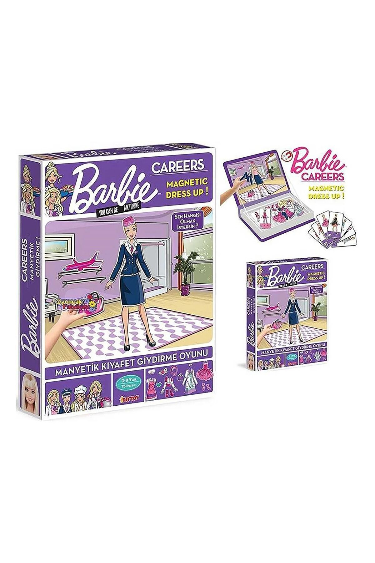 Barbie DIYTOY BARBIE KARİYER KIYAFETLERİ MANYETİK GİYDİRME