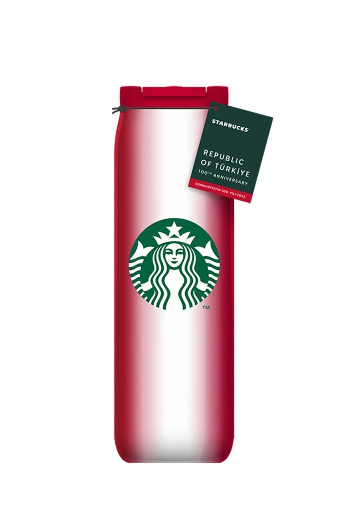 Starbucks ® 100. Yıl Özel Seri Paslanmaz Çelik Termos - Kırmızı - 473 ml -
