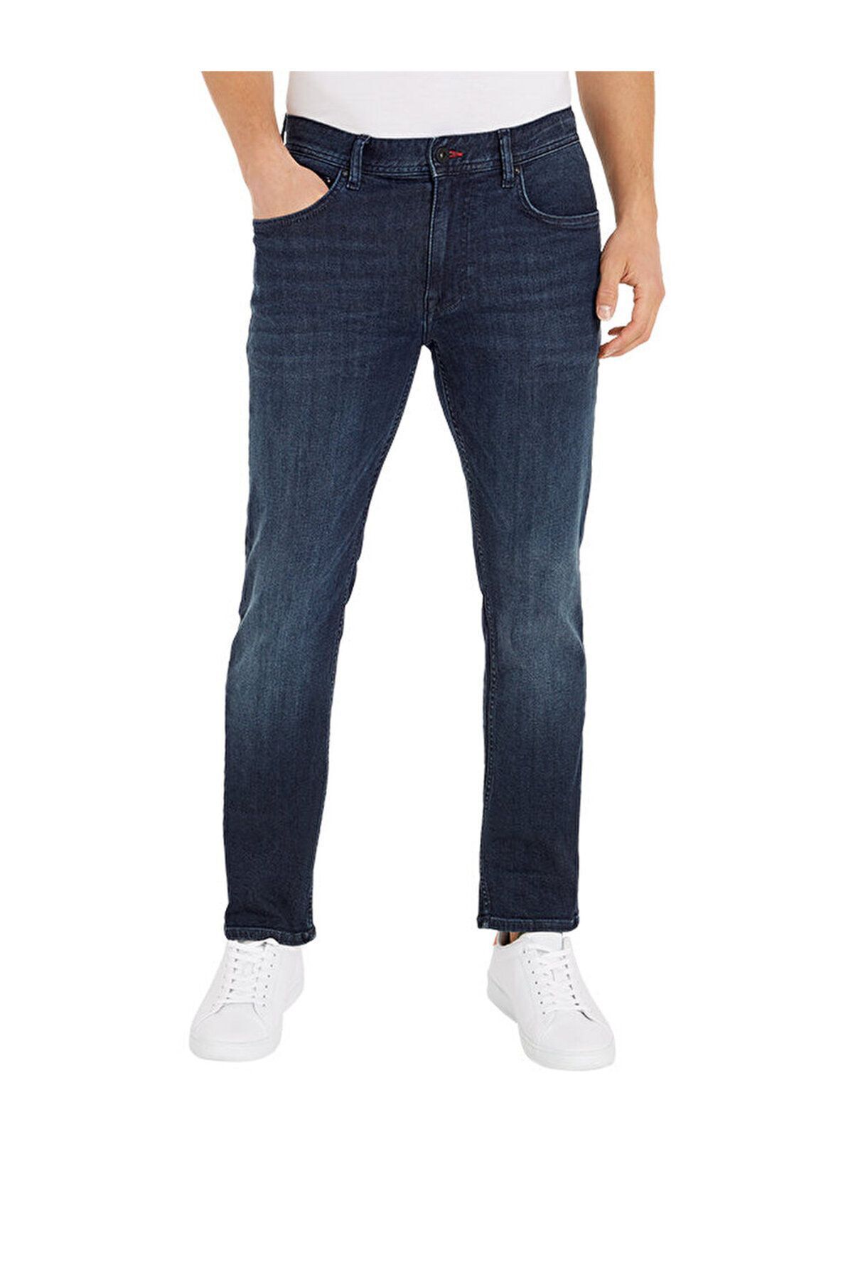 Tommy Hilfiger Erkek Denim Normal Belli Düz Model Günlük Kullanım Mavi Jeans MW0MW32099-1BQ
