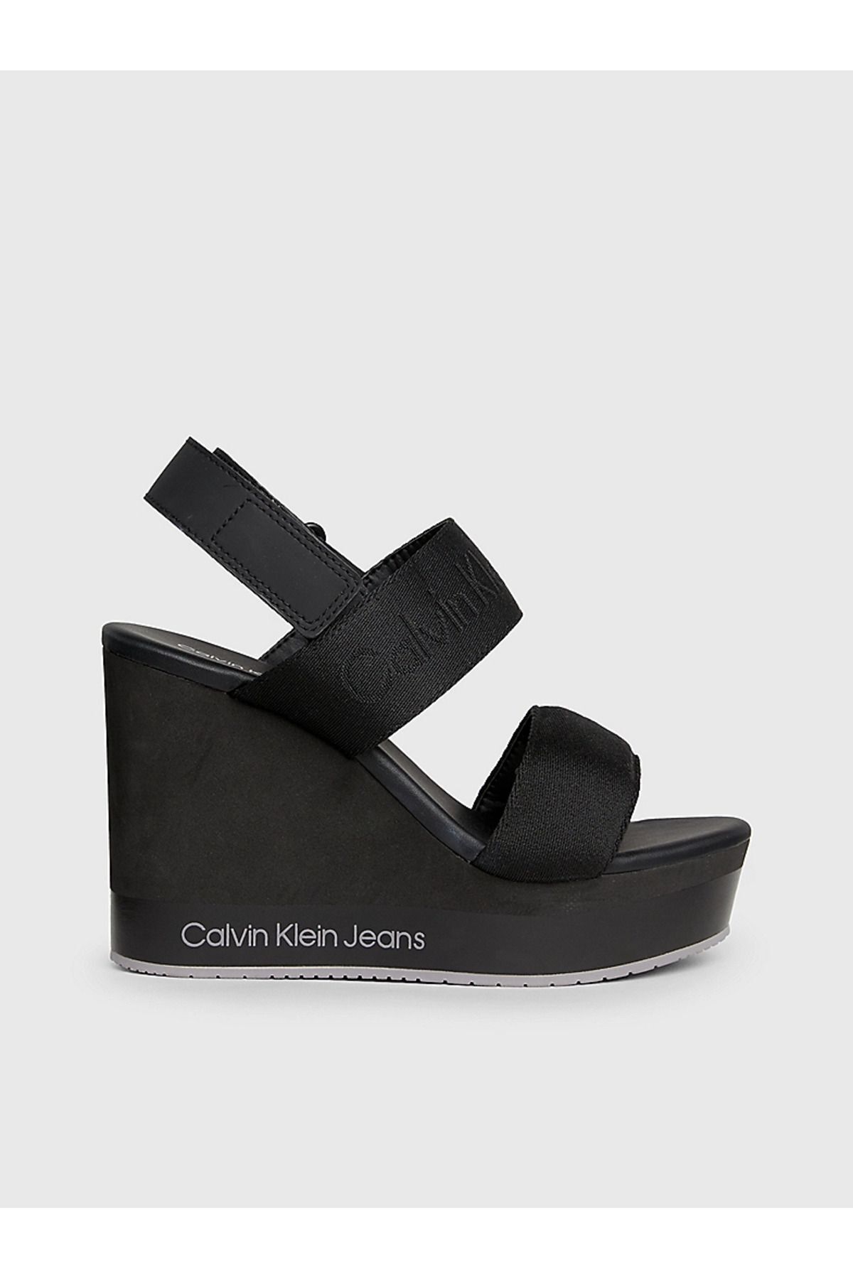 Calvin Klein Kadın Yüksek Topuklu Rahat Logolu Siyah Sandalet YW0YW01360-0GO