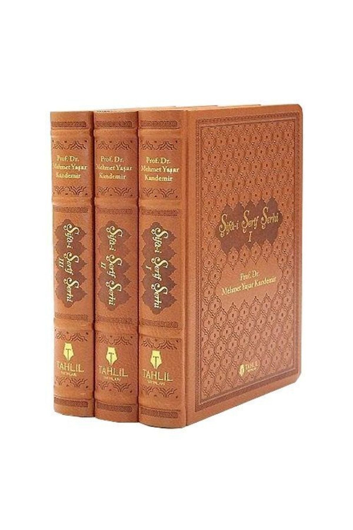 Tahlil Yayınları Şifa-i Şerif Şerhi lüks Termo Deri Kapak 3 Cilt Diyanet