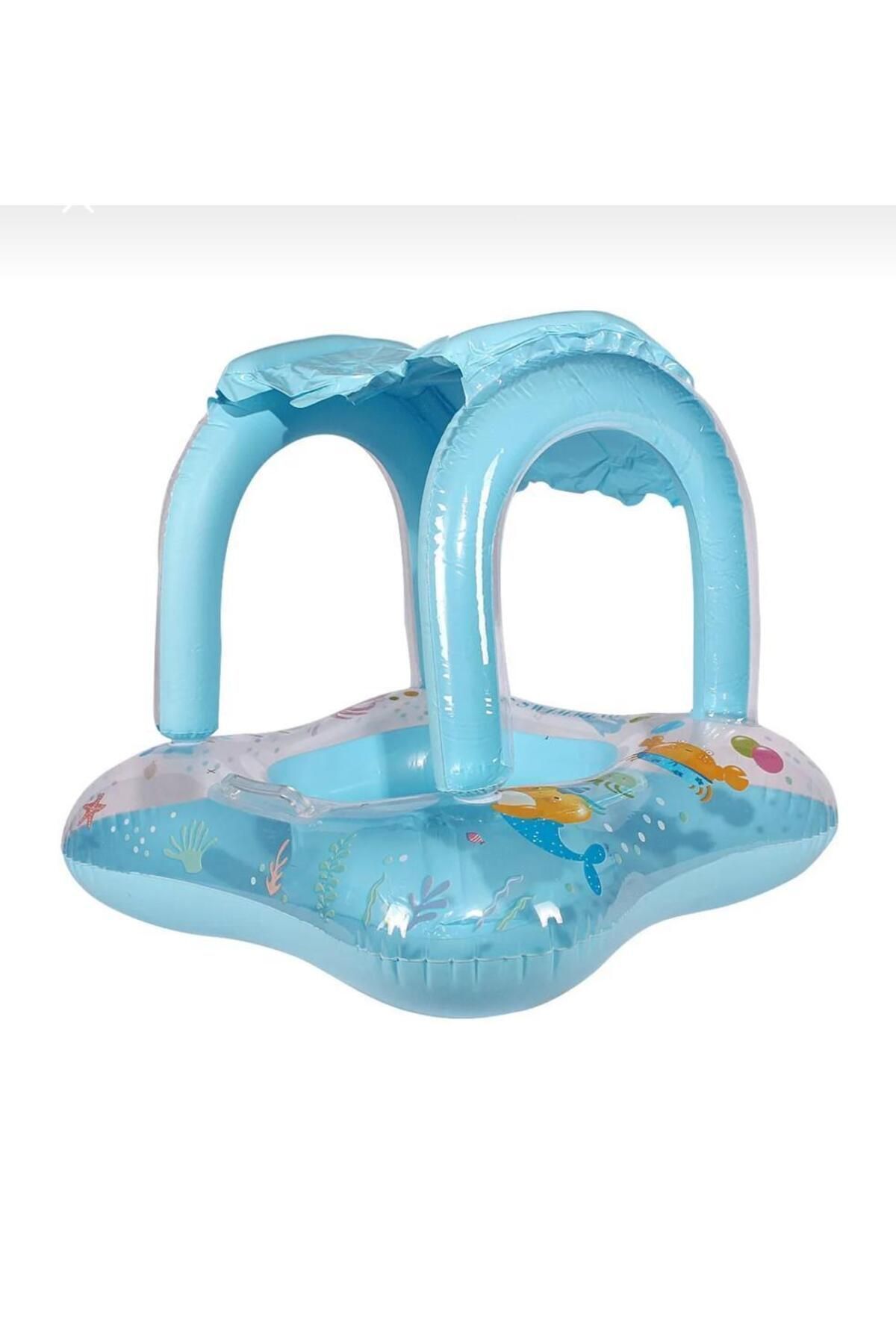 EYNİS Eynis Mavi Bebek Havuz Ve Deniz Simidi, Baby Pool Toılet,0-3 Yaş