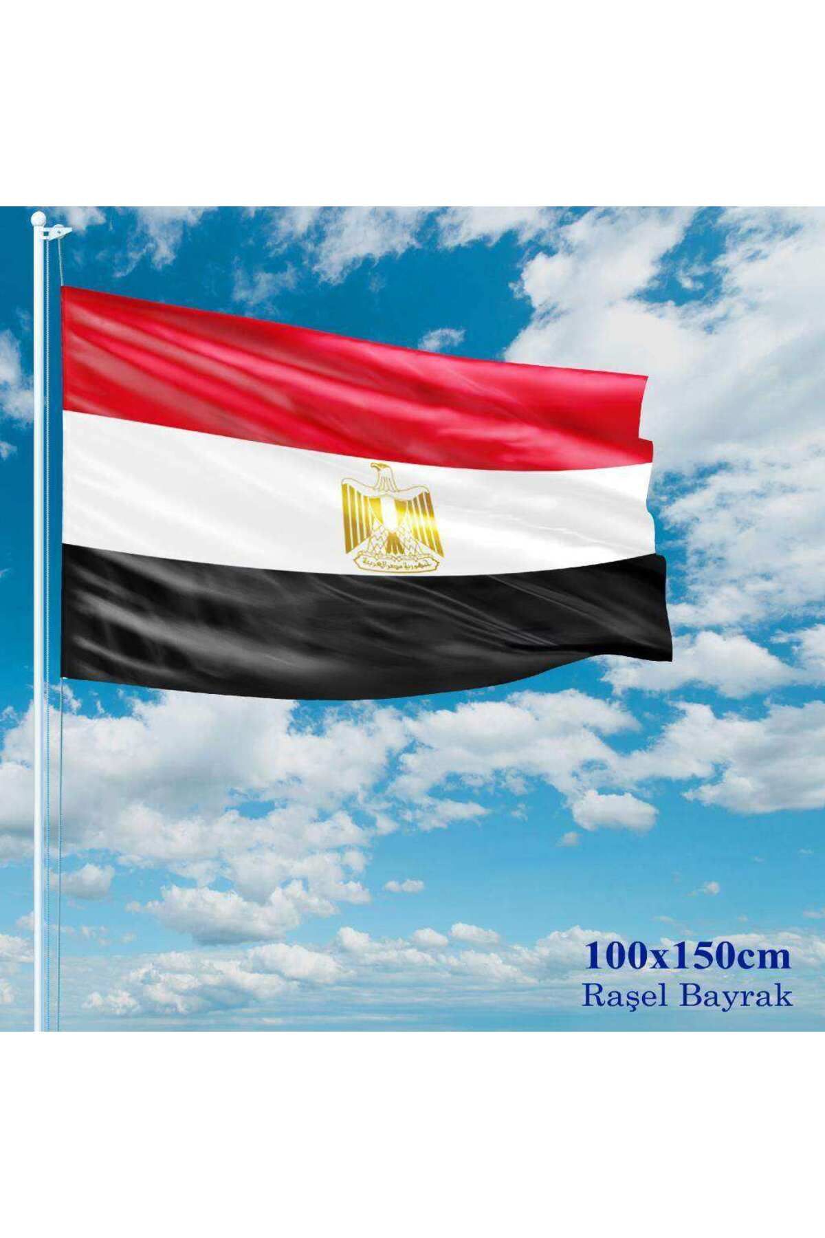 Genel Markalar Mısır Bayrağı - 100x150 Cm (1 Metre X 1,5 Metre) - Raşel Kumaş