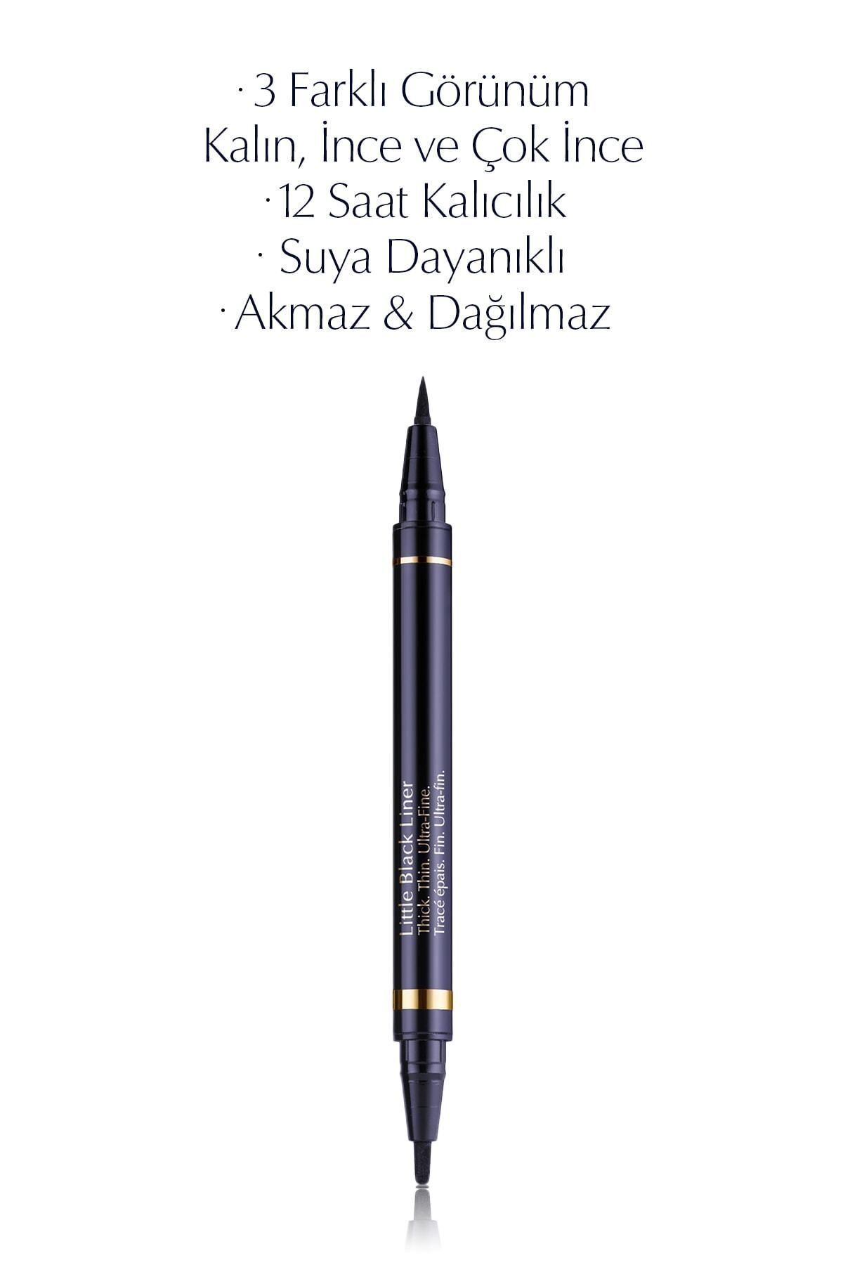 Estee Lauder Likit Eyeliner - Little Black Liner Renk: Siyah, 01 Onyx - Kalın, Ince, Çok Ince