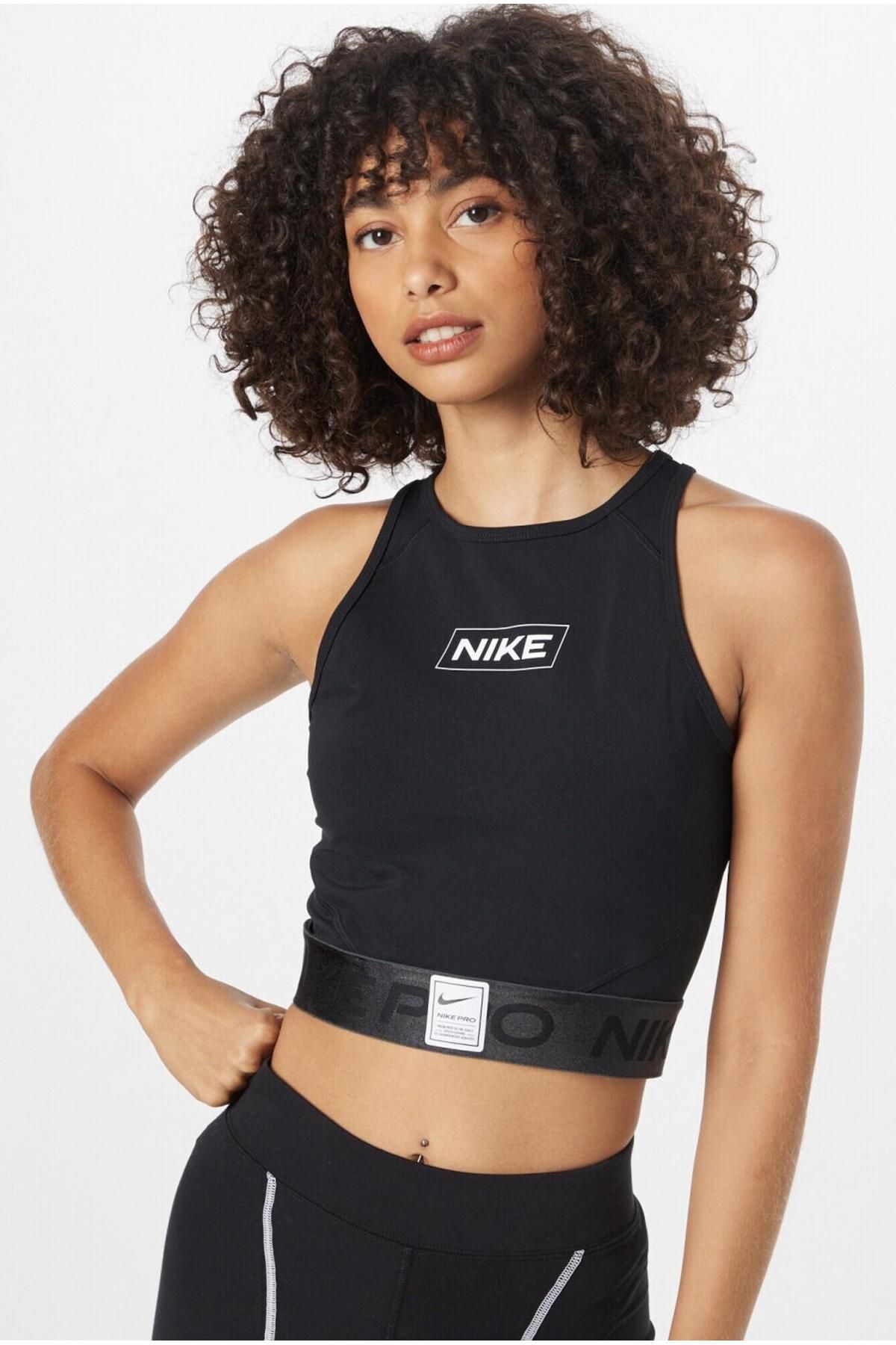 Nike Pro Dri-FIT Siyah Sıkı Kesim Crop Kadın Atlet