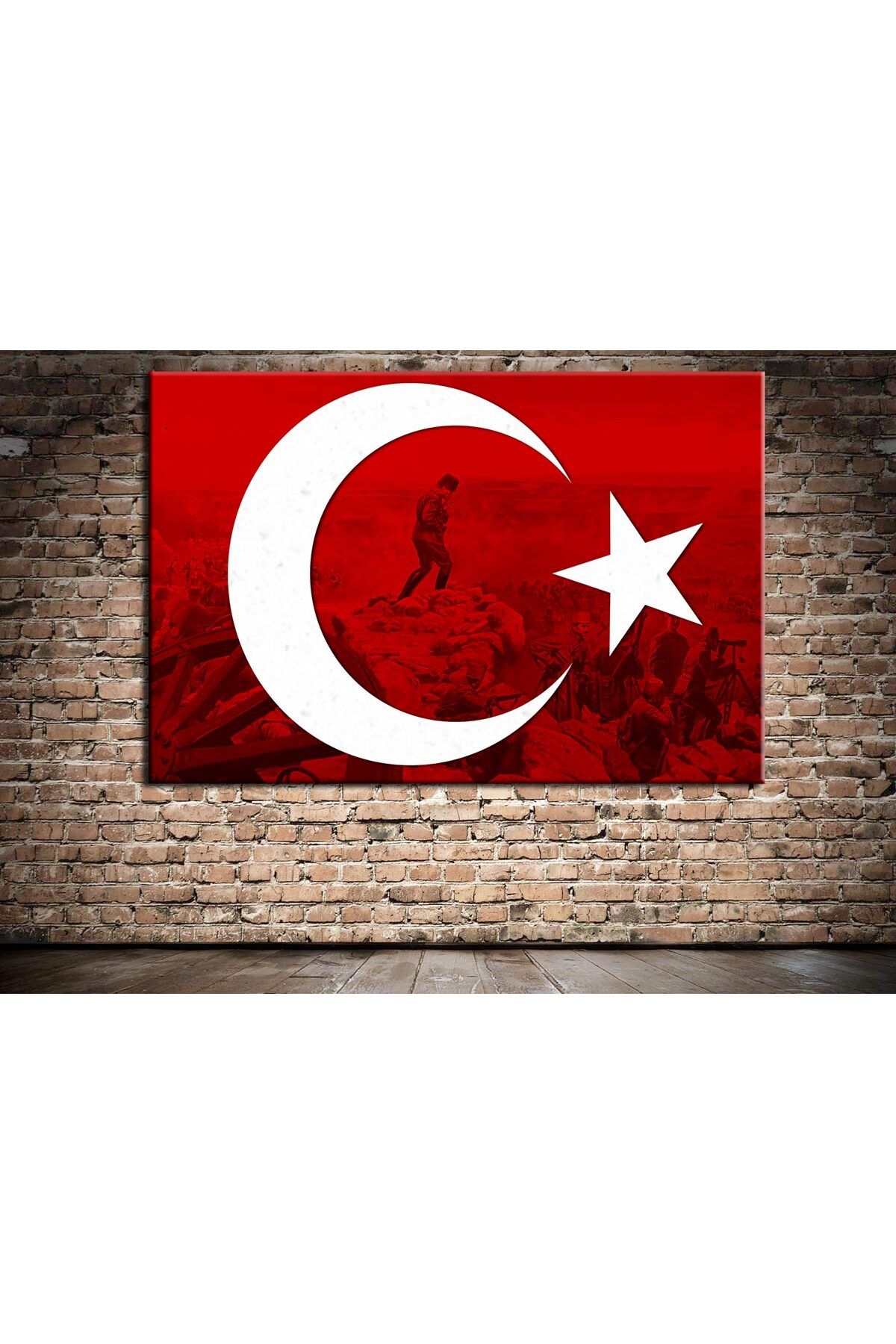 dekorsion Atatürk Kocatepe ve Bayrak Özel Tasarım Kanvas Tablo ata246