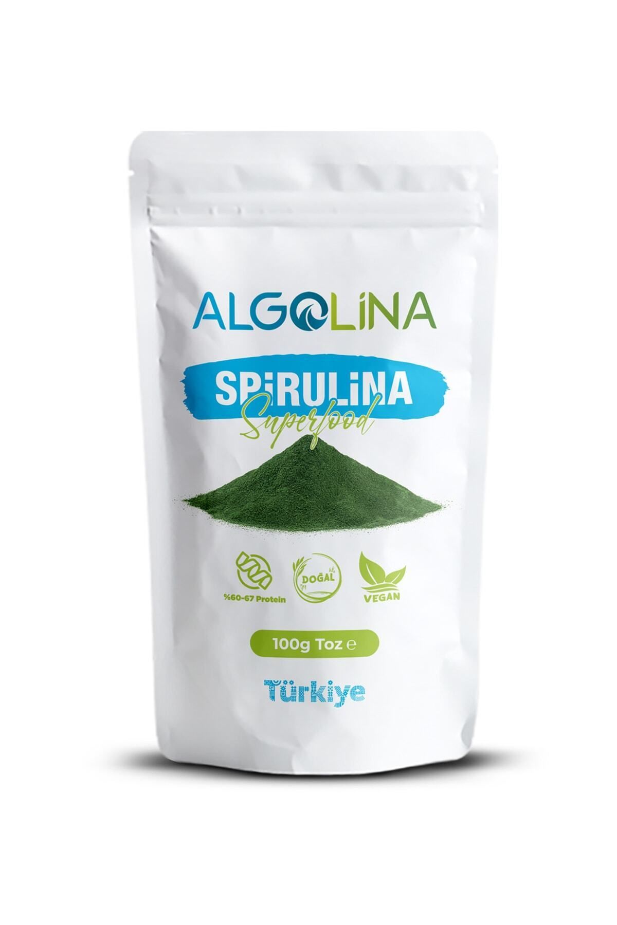 Algolina Spirulina Tozu 100 Gr - Bitkisel Protein Kaynağı