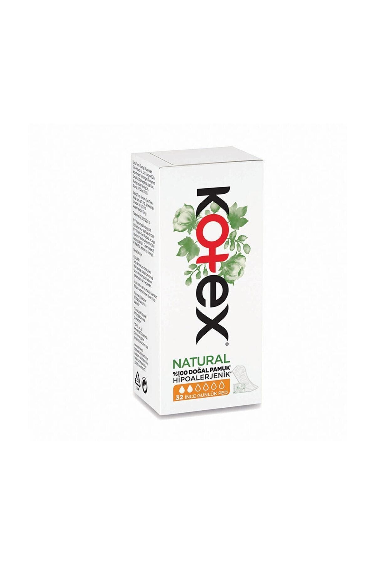Kotex Natural Günlük Ped 32 Li Ince % 100 Doğal