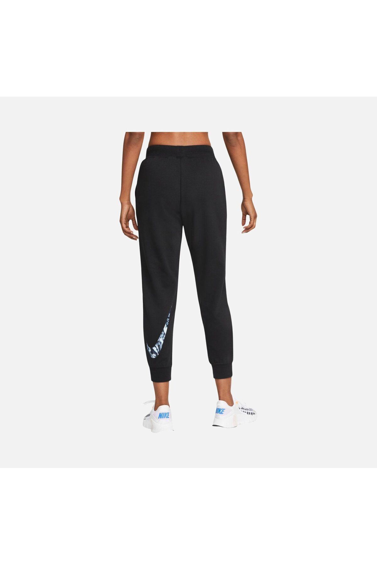 Nike Dri-Fit Get Fit Graphic Training Siyah Kadın Eşofman Altı