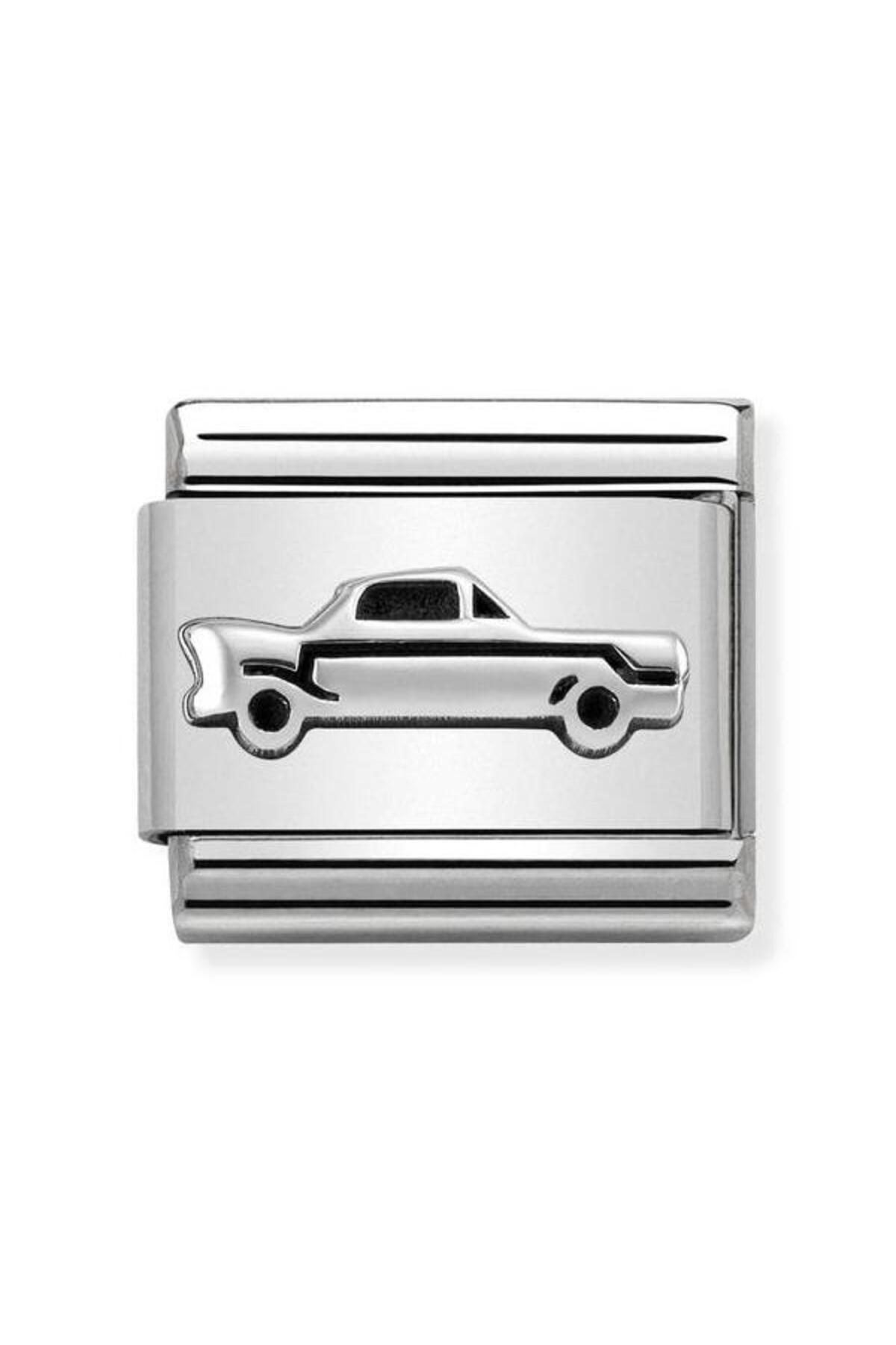 NOMİNATİON Composable Classic Oxıdızed Symbols In St,steel And Sterling Silver (33_vintage Car)