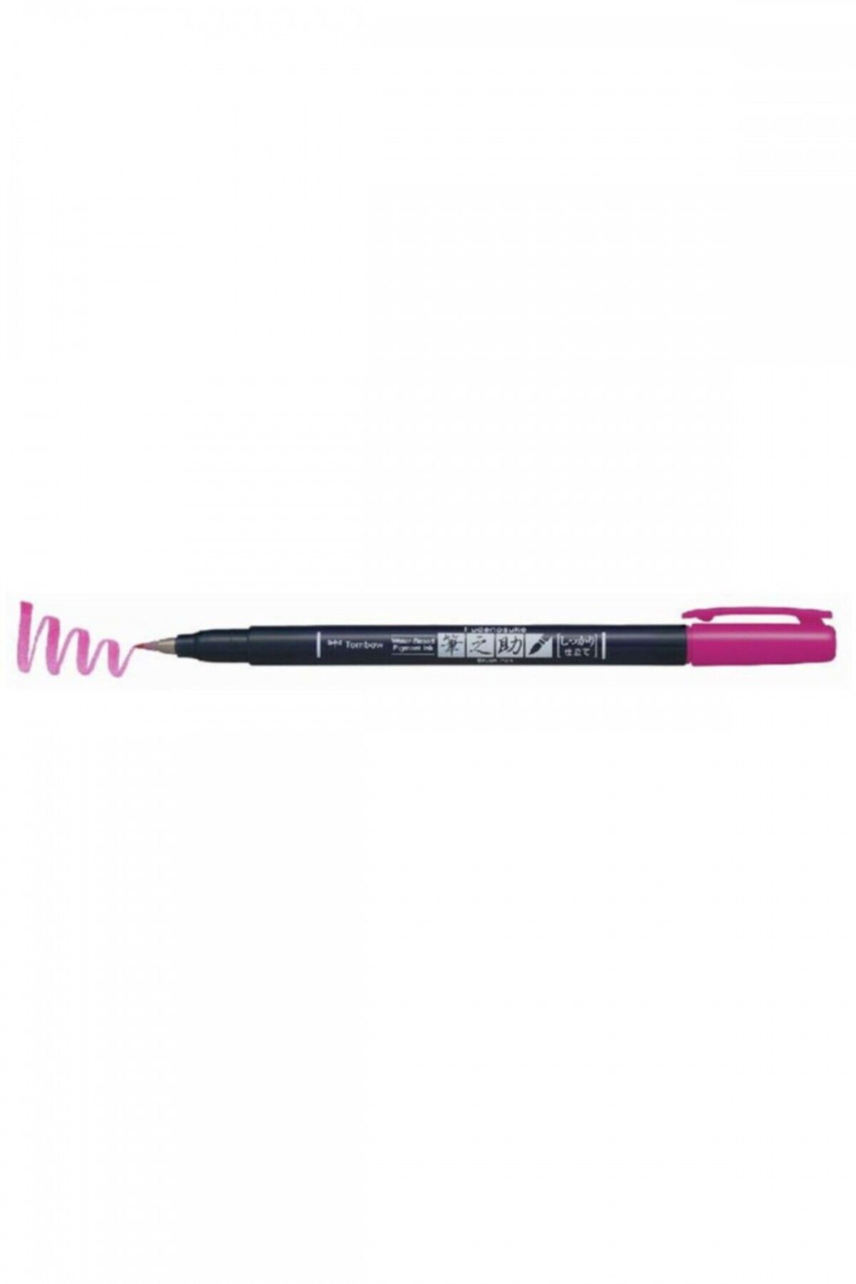 Tombow Fudenosuke Brush Pen Fırça Uçlu Kalem Sert Uç - Pembe