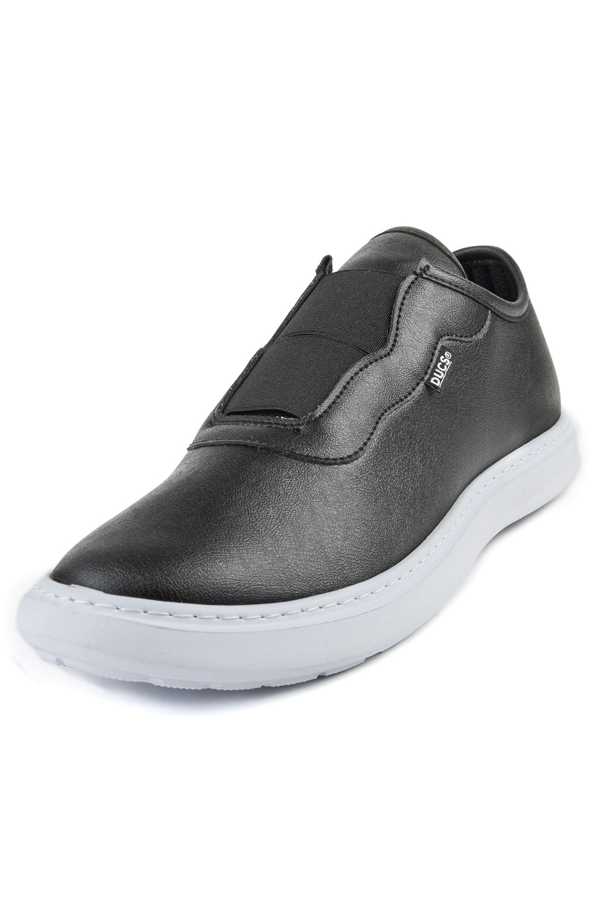 DUCS Ultra Hafif Sneaker Rahat Loafer Ayakkabı Esnek Yürüyüş Ayakkabısı Unisex Casual Ayakkabı Siyah Bt