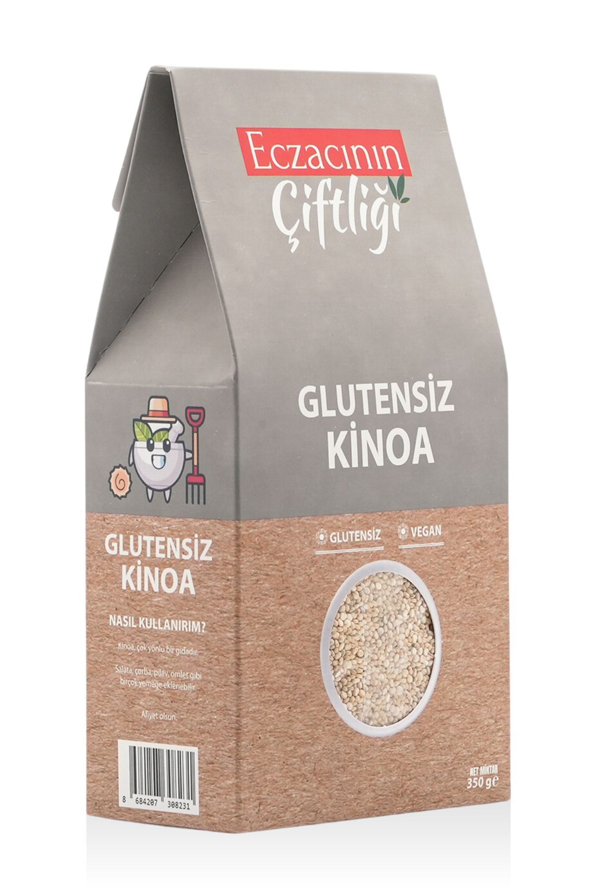 Eczacının Çiftliği Glutensiz Vegan Kinoa 350 gr - Quinoa / Yüksek Protein Tuzsuz