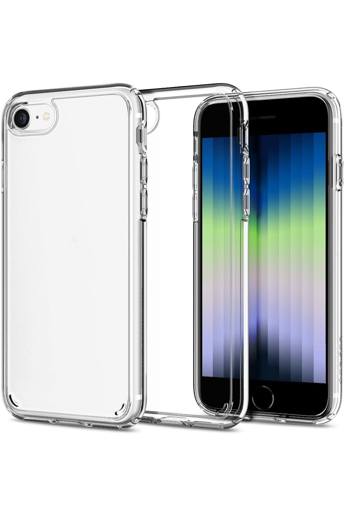 KVK PRİVACY Apple Iphone 7 / 8 / Se 2020 Uyumlu Lüks Şeffaf Ince Silikon Yumuşak Kapak Şeffaf