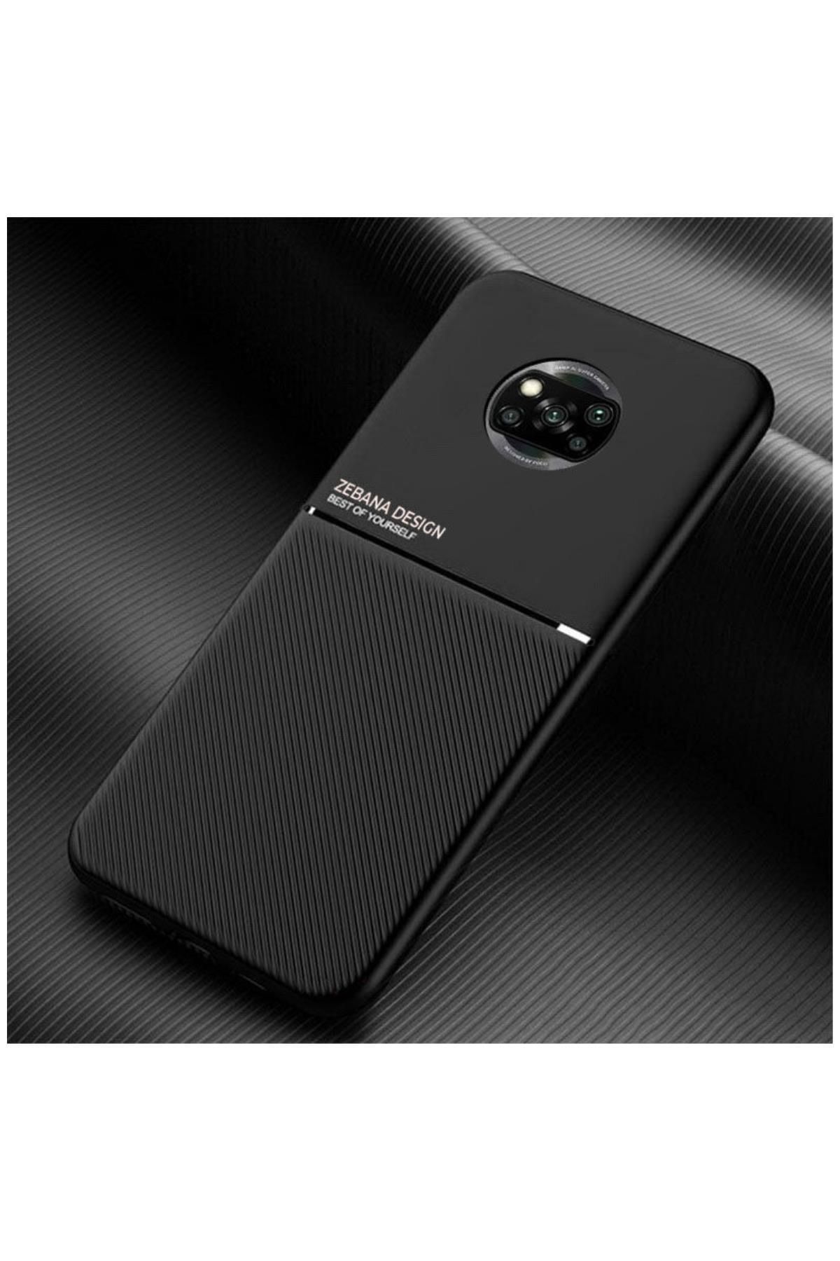 Zebana Xiaomi Poco X3 Pro Uyumlu Kılıf Design Silikon Kılıf Siyah