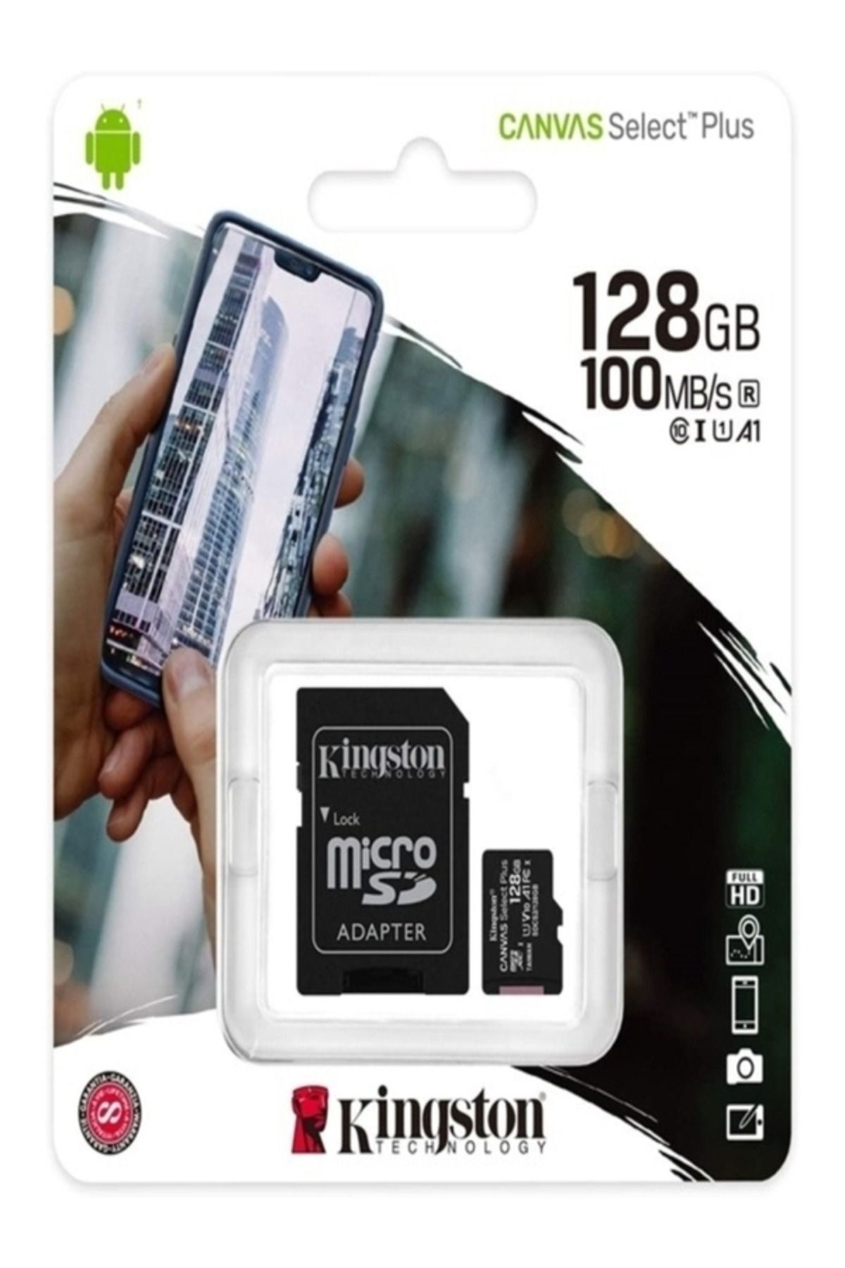Kingstone SDCS2/128GB MicroSD CL10 Flash Kart