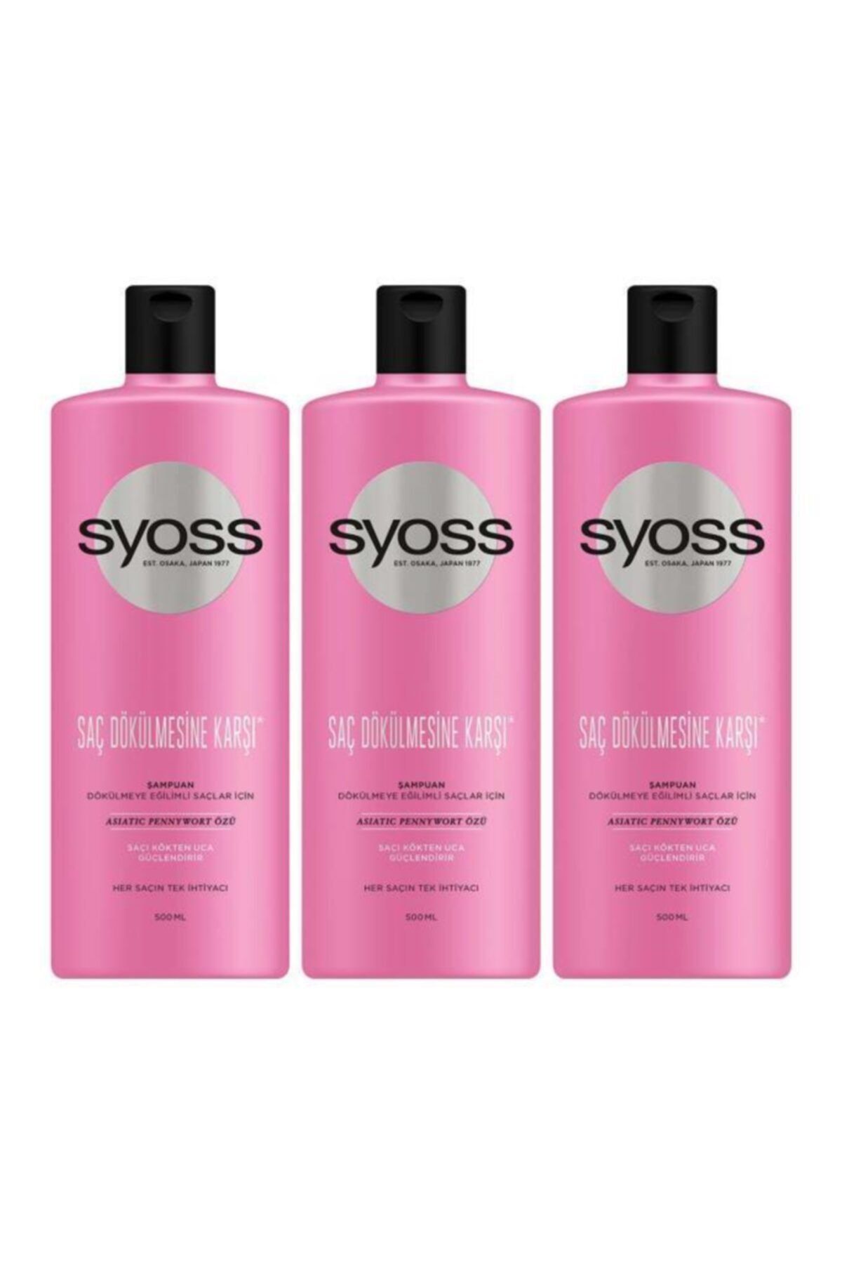 Syoss Saç Dökülmesine Karşı Şampuan 500 ml X 3 Adet