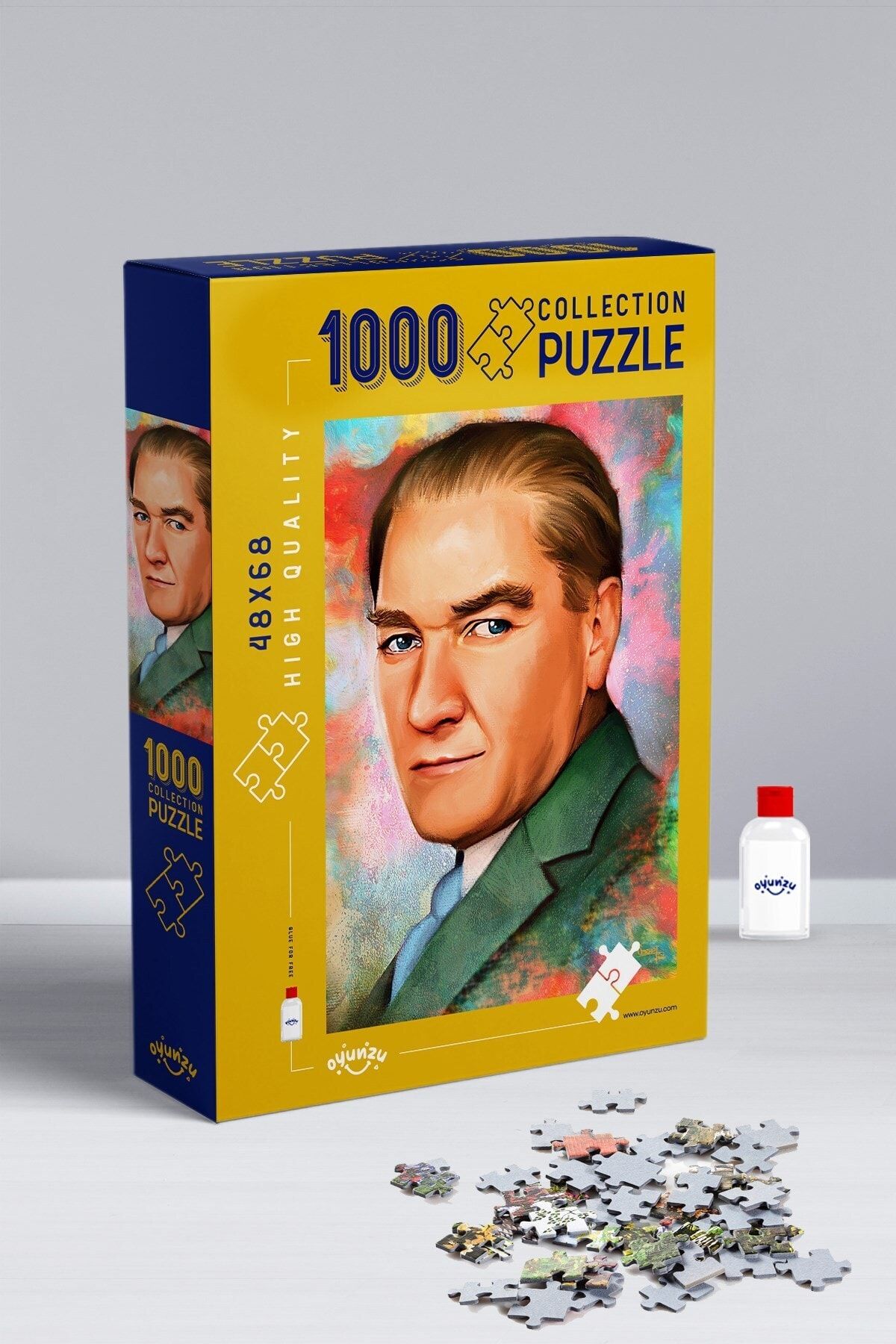 NT Handmade Oyunzu Atatürk Puzzle (1000 Parça) Yapıştırıcı