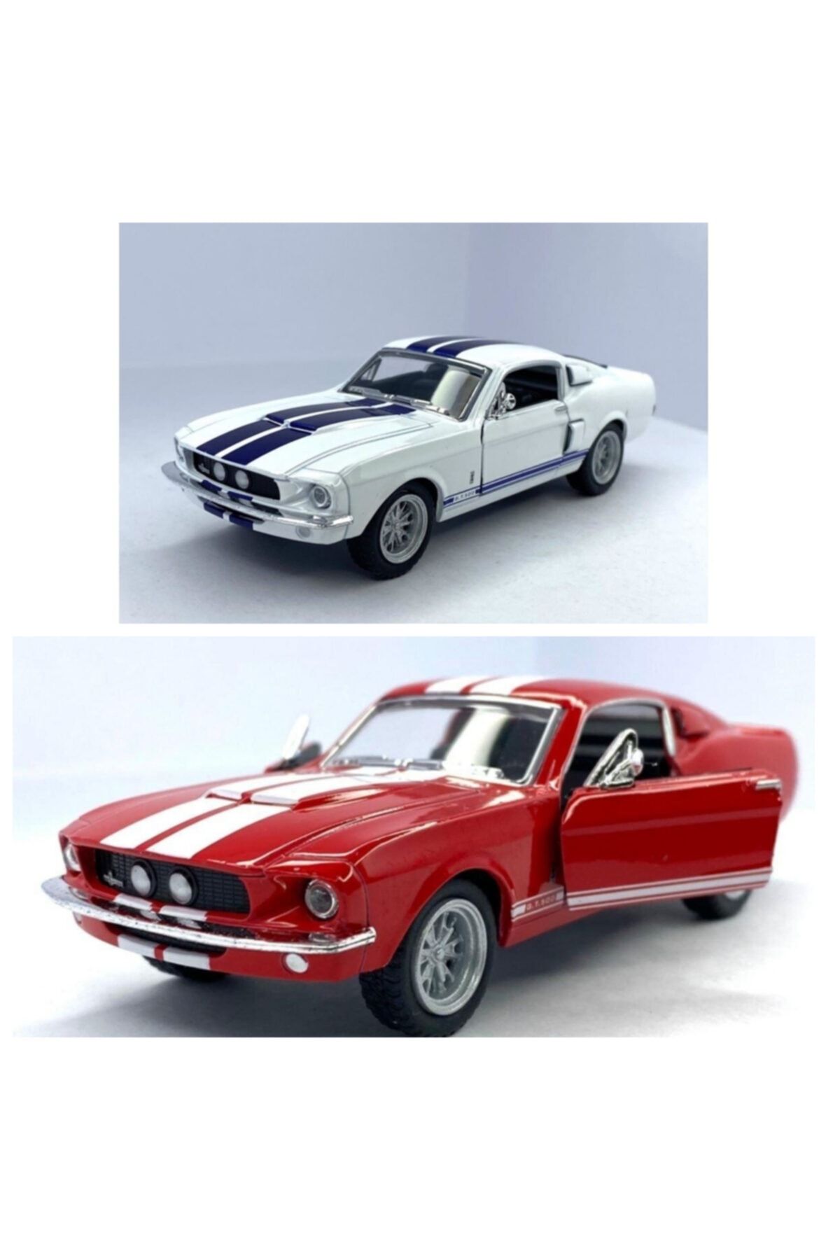 Genel Markalar 1967 Ford Shelby Gt - 500 - Çek Bırak 5inch. Lisanslı Model Araba, Oyuncak Araba 1:38