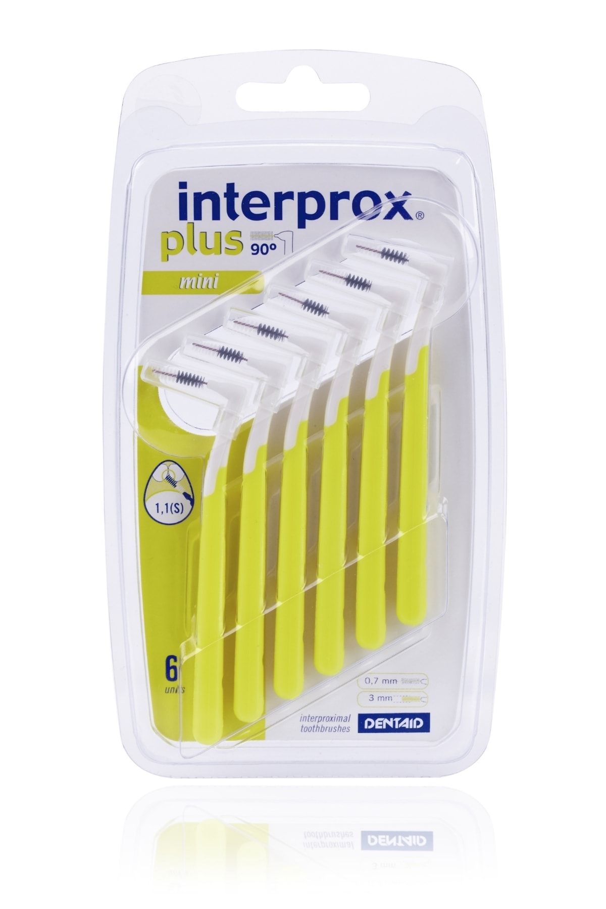 İnterprox Plus 2g Mini Blister 6'lı (SARI) Arayüz Fırçası 1,1mm