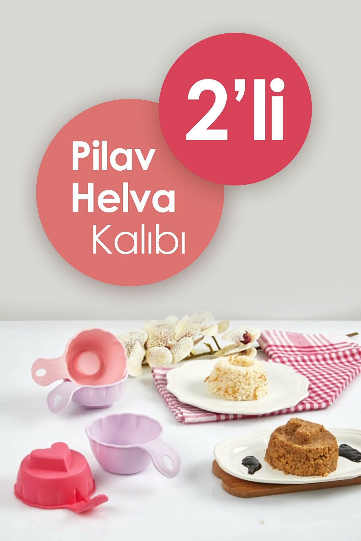 Anadolu Saray Çarşısı Pratik 2'li Pilav Ve Helva Şekillendirici Kalıp Seti