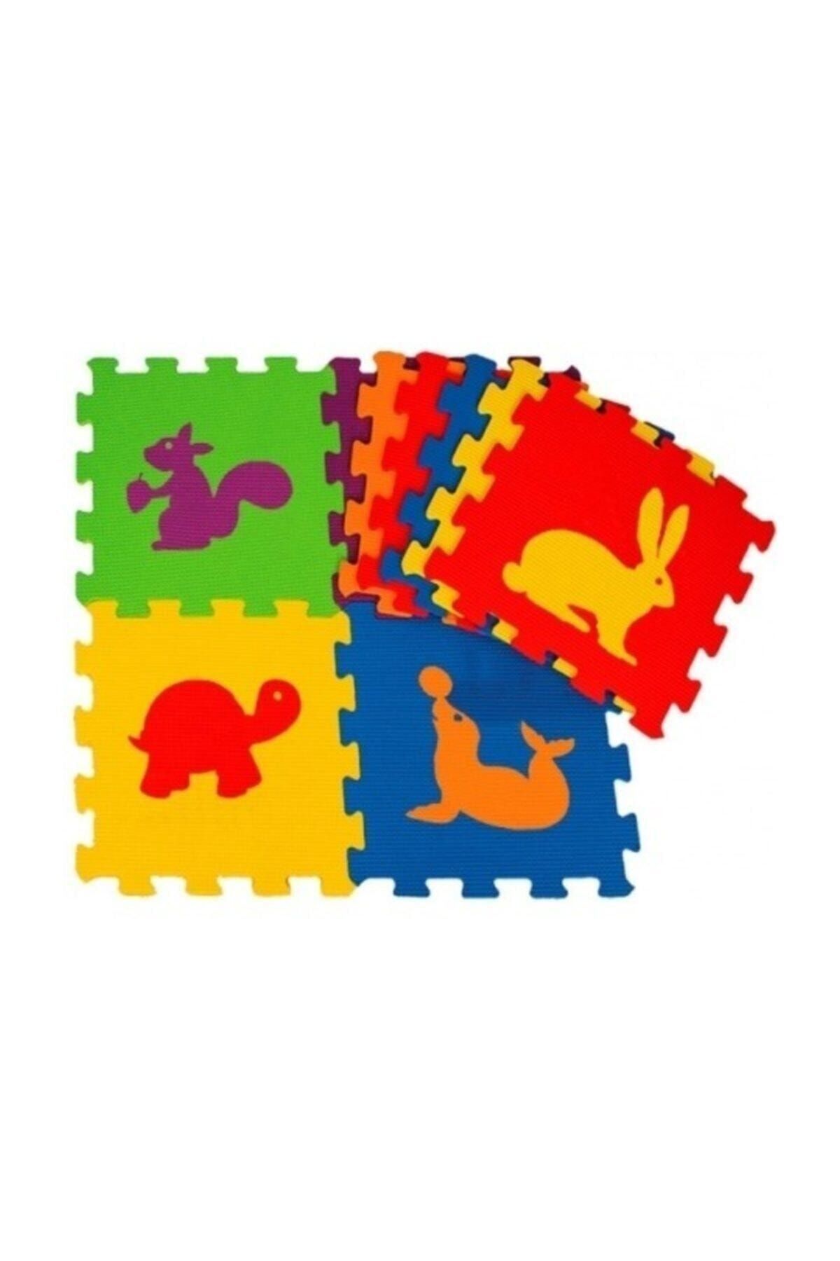 HAMİDİYE AMBALAJ Unisex Renkli Çocuk Oyun Karosu  Eva Puzzle Hayvanlar Yer Matı