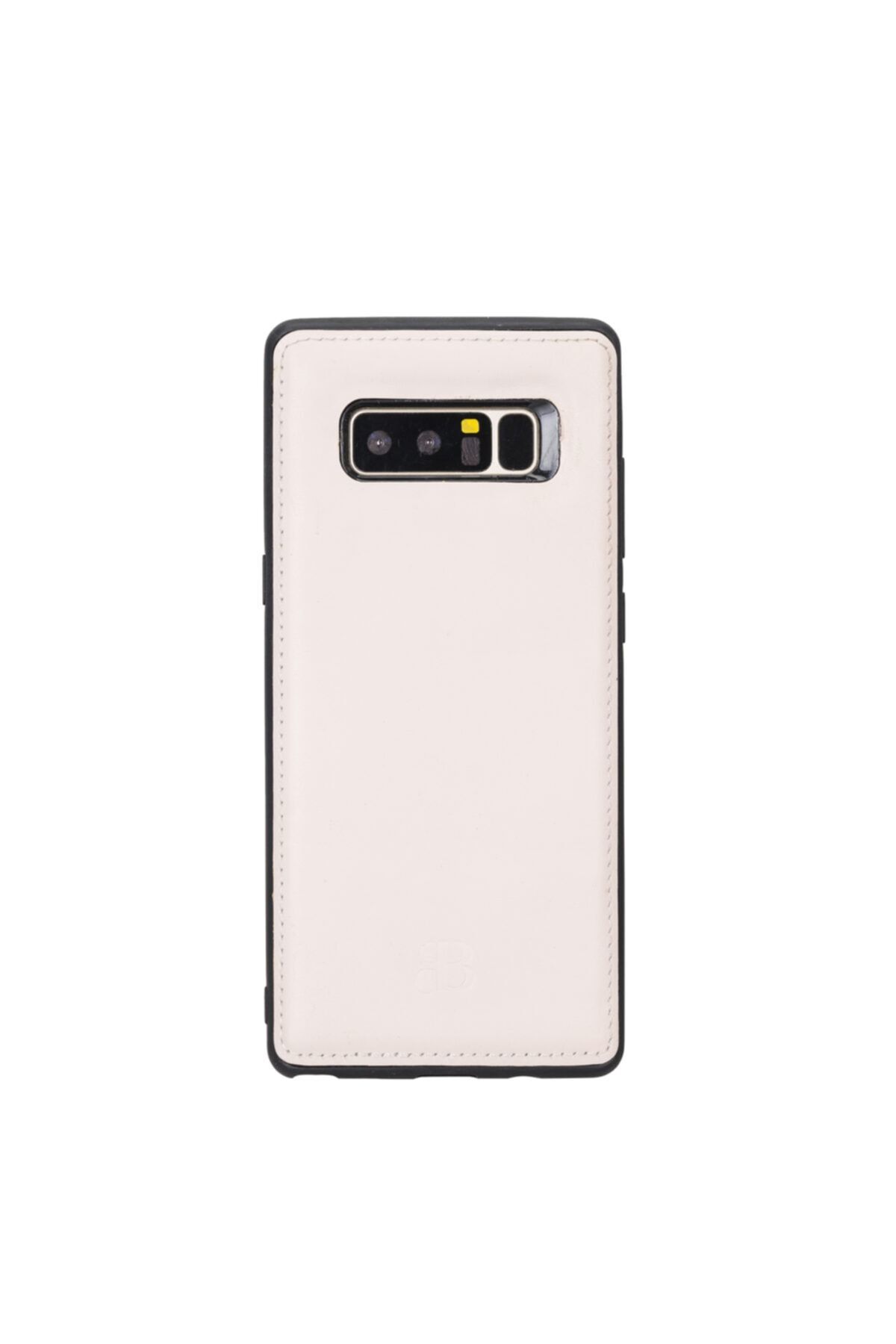 Burkley Samsung Galaxy Note 8 Uyumlu Açık Pembe Deri Arka Telefon Kılıfı