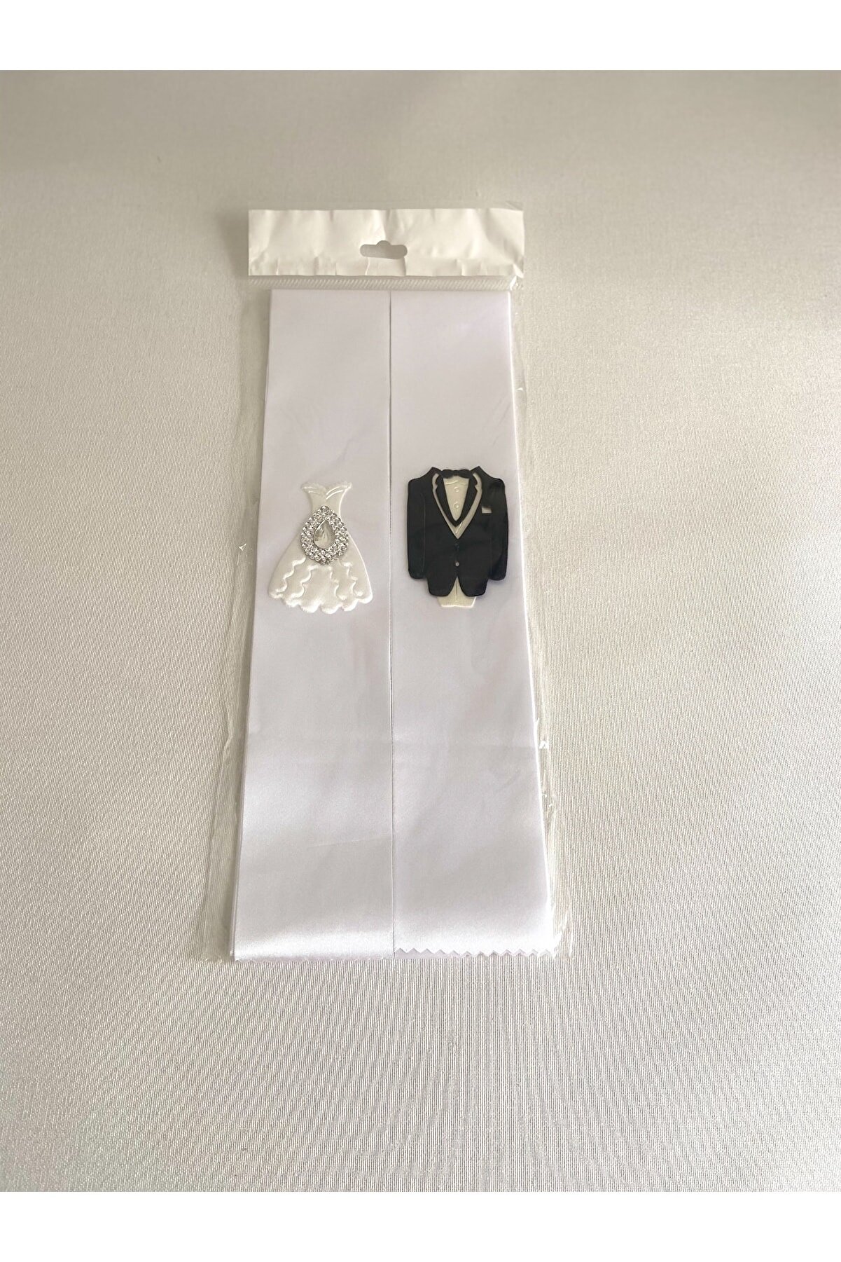 ZEYMERADE Beyaza Beyaz Takı Kurdele Şerit Kuşak Gelin Damat Düğün Kına Gecesi Malzemesi