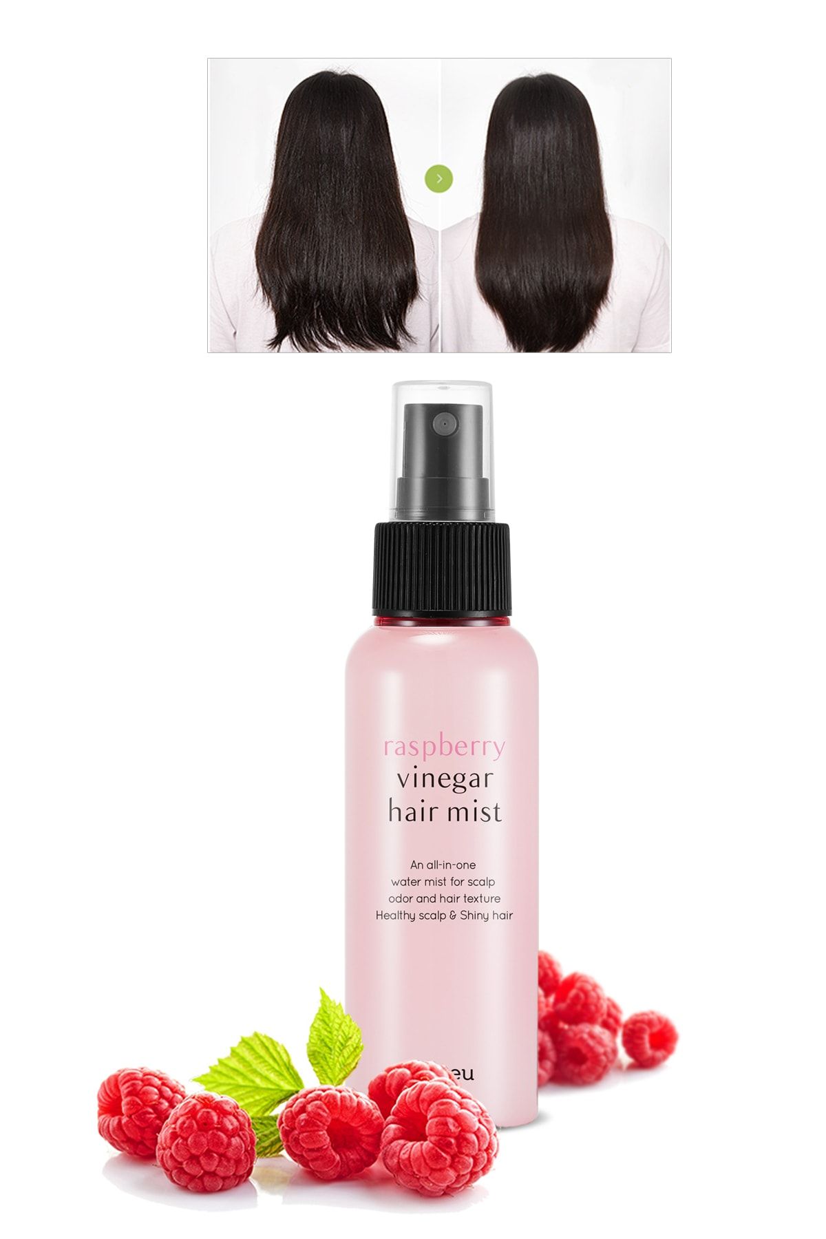 Missha Saçlara Parlak Görünüm Veren Sprey Ahududu Saç Misti 105ml Raspberry Vinegar Hair Mist