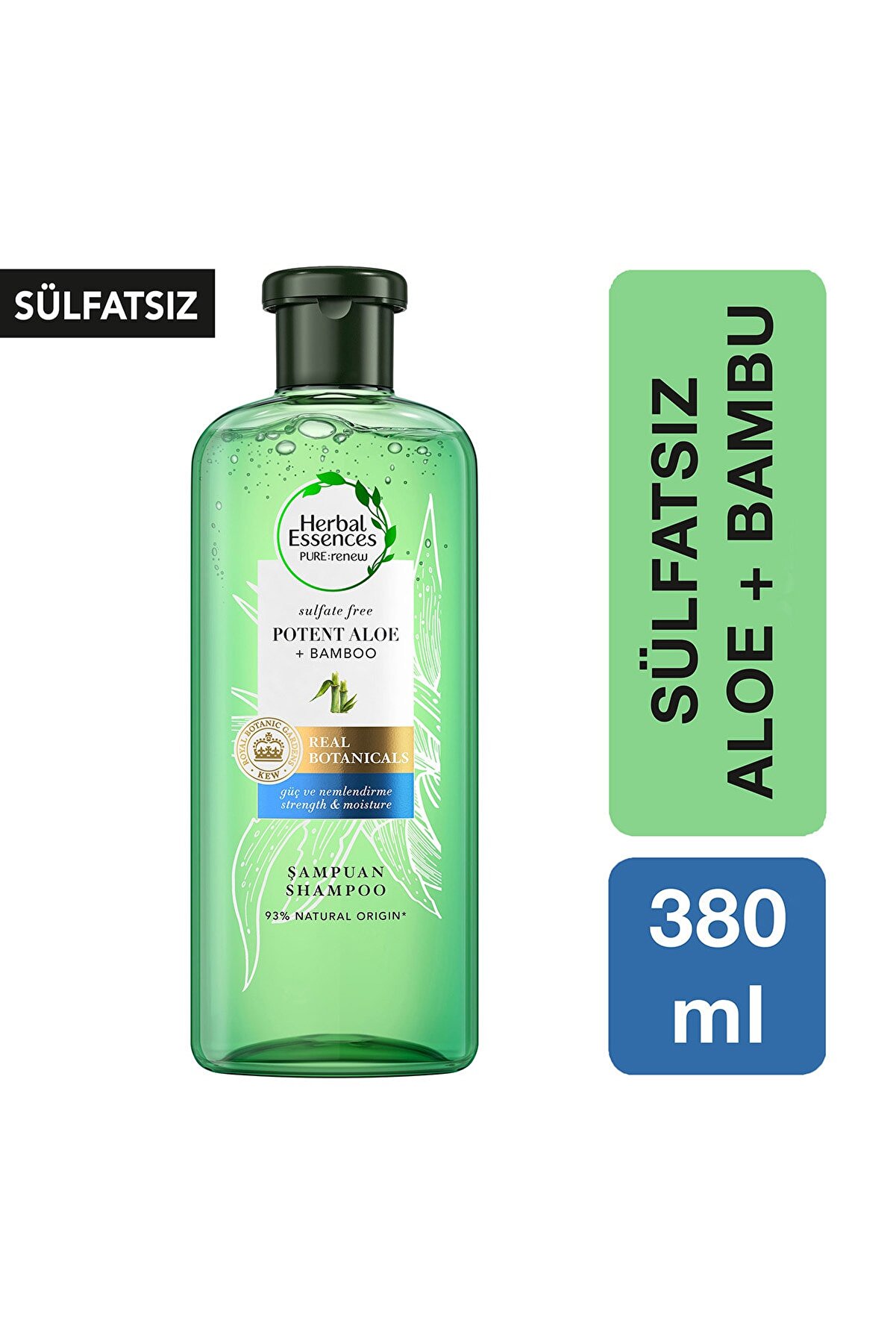 Herbal Essences Sülfatsız  Güç ve Nem Aloe + Bambu  Şampuan 380 ml