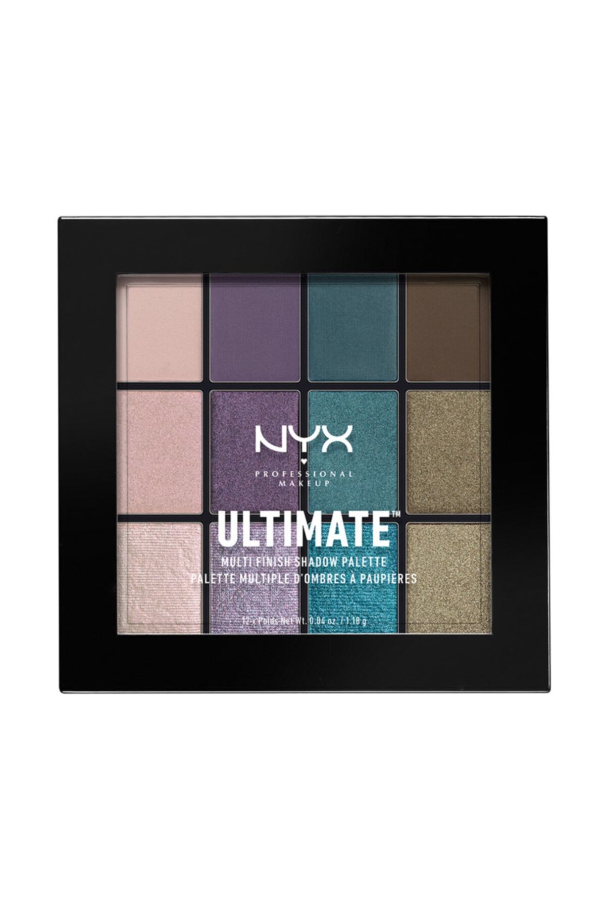 NYX Professional Makeup Göz Farı Paleti - Ultımate Multı Finish Shadow Palette Smoke Screen 800897096489