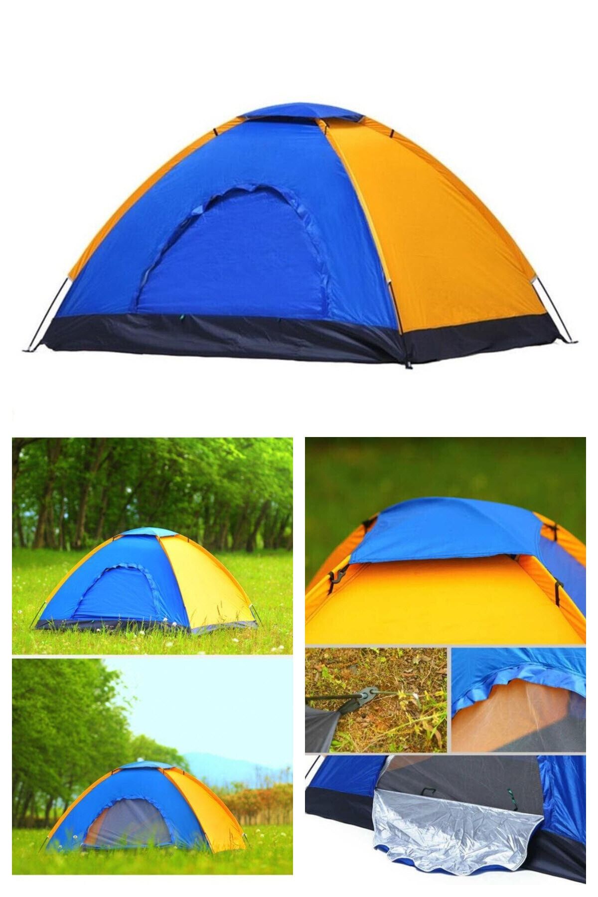 Buffer Kolay Kurulumlu Pratik Kamp Çadırı 4 Kişilik (200x200x135)