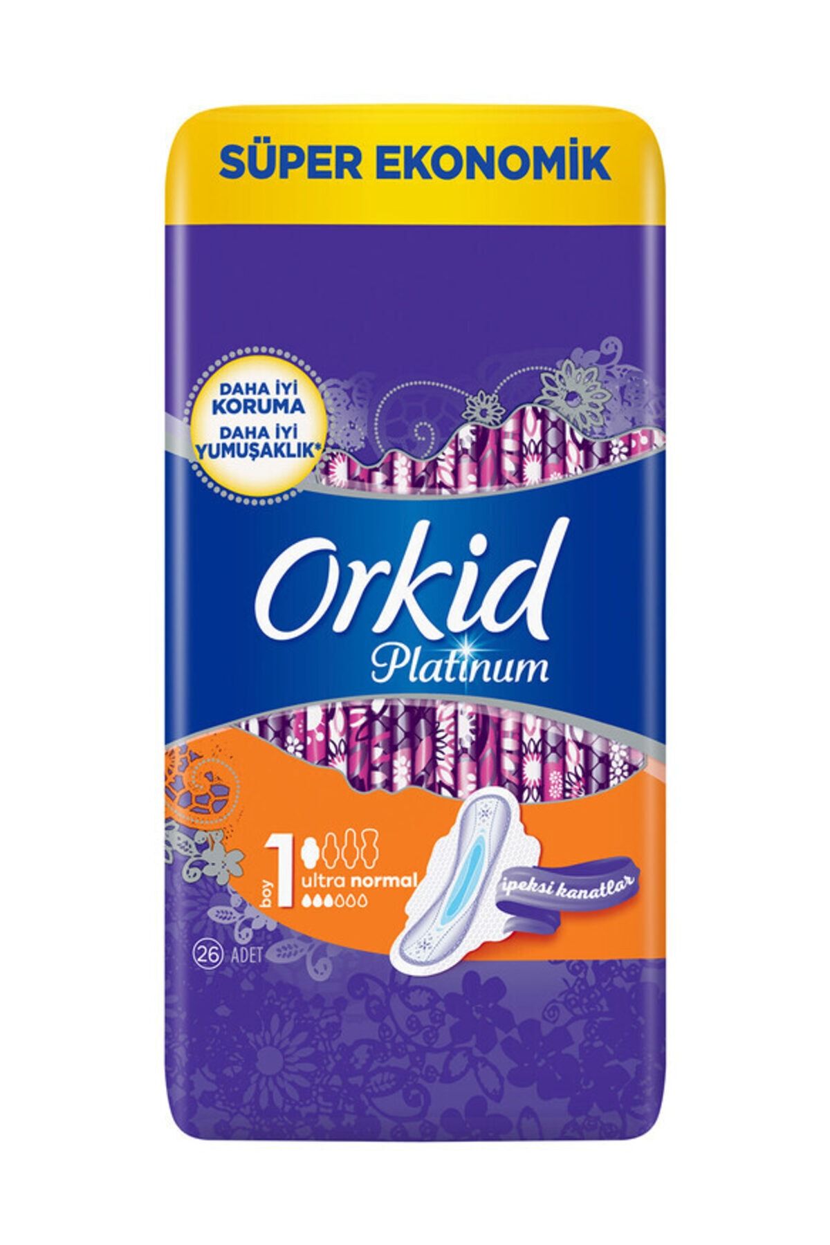 Orkid Platinum Hijyenik Ped Normal Süper Ekonomik Paket 26