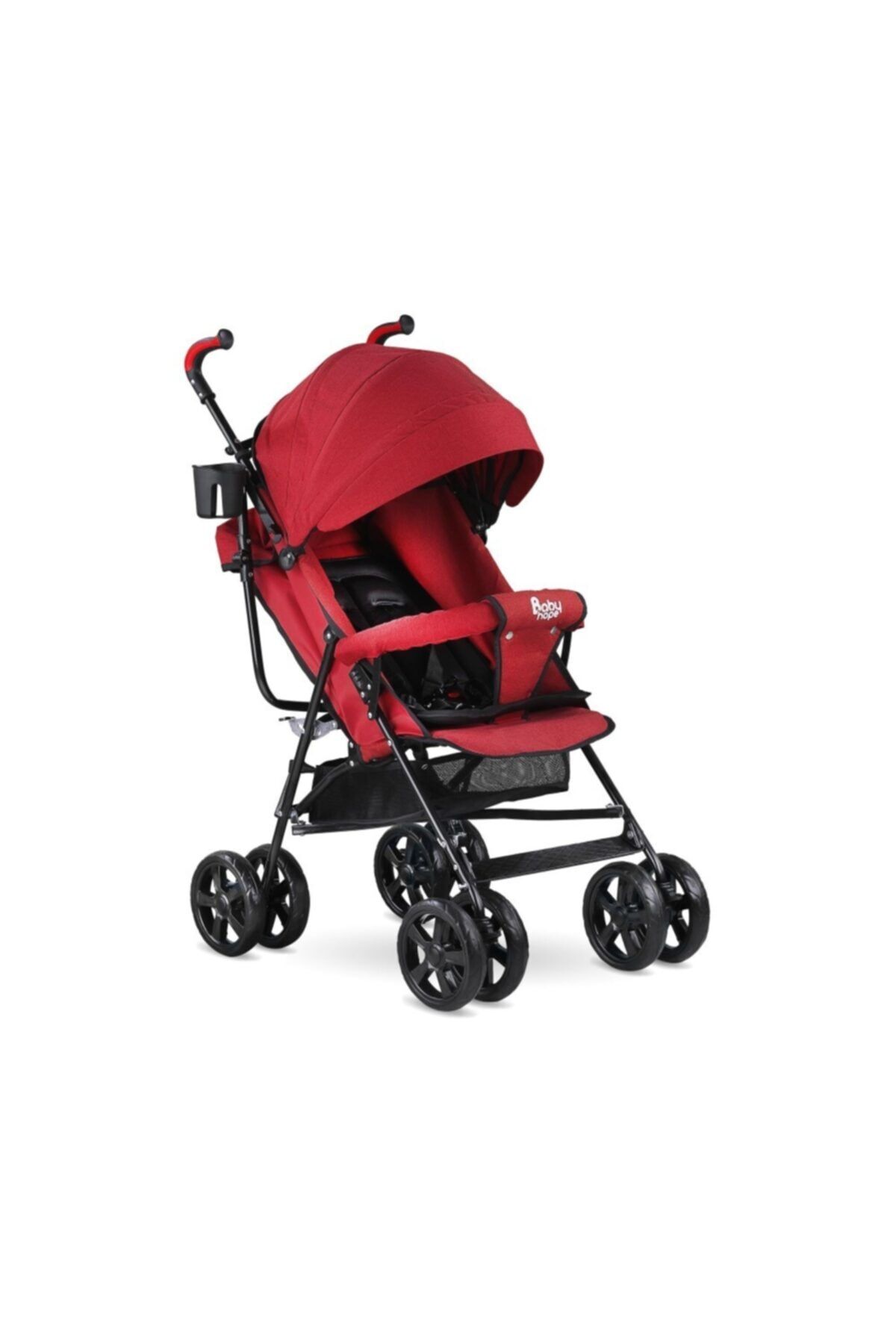Babyhope Sa-7 Tam Yatarlı Baston Bebek Arabası Kırmızı
