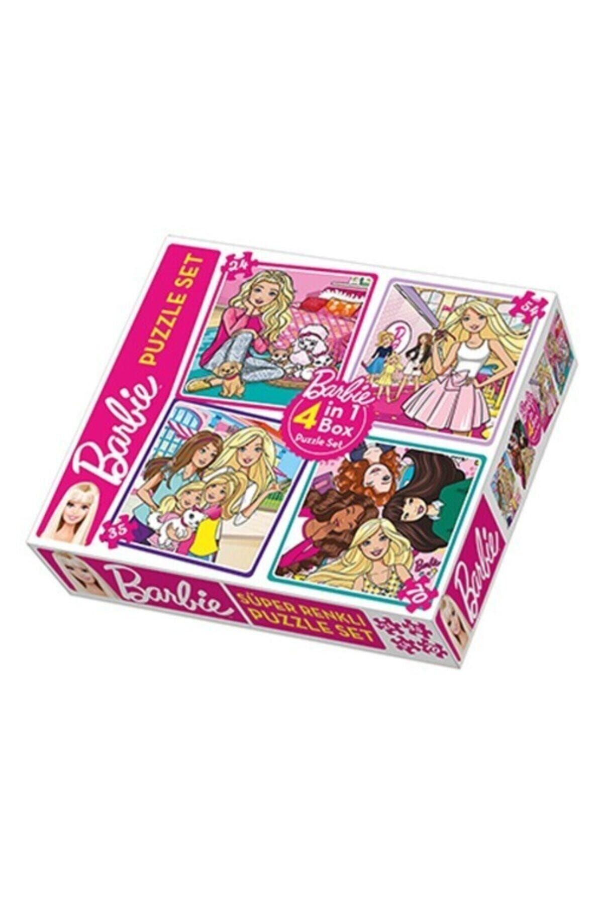 Barbie Lisanslı 4 In 1 Box Puzzle 24 54 35 70 Parça