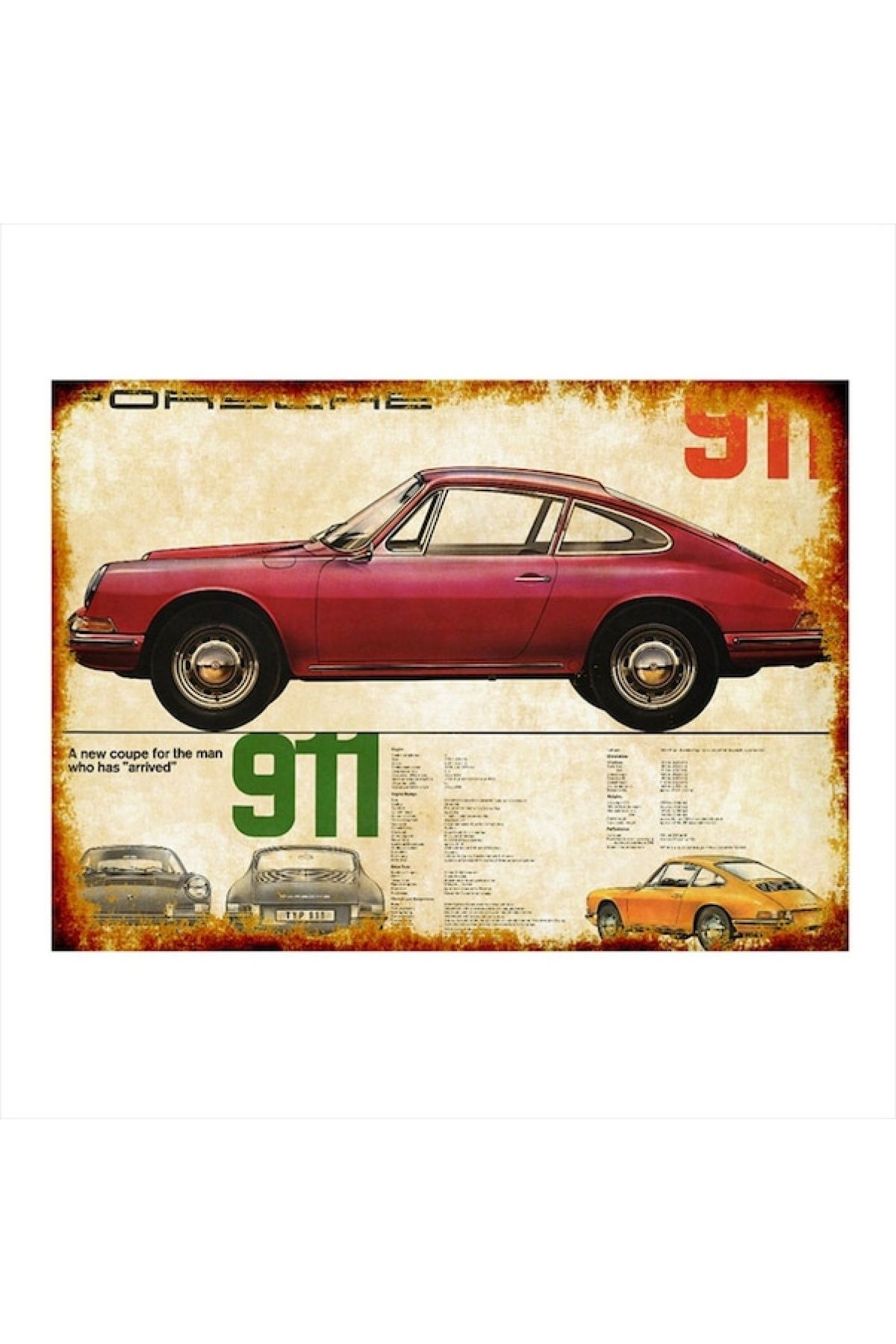 wonderlike Porsche Carrera 911 Ahşap Poster 20*30