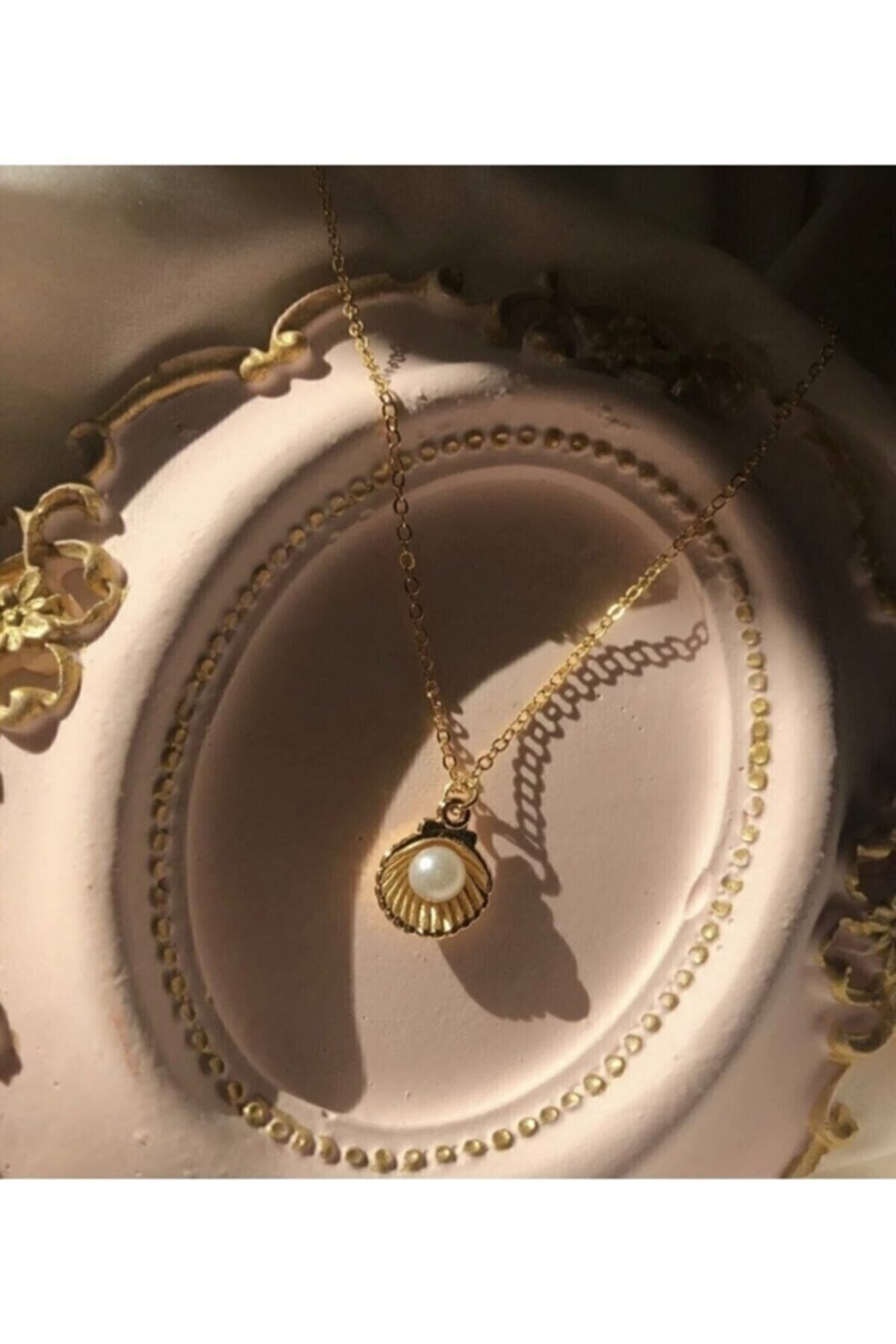 imperial accessories Kadın Gold Kararmaz İstiridye Kolye