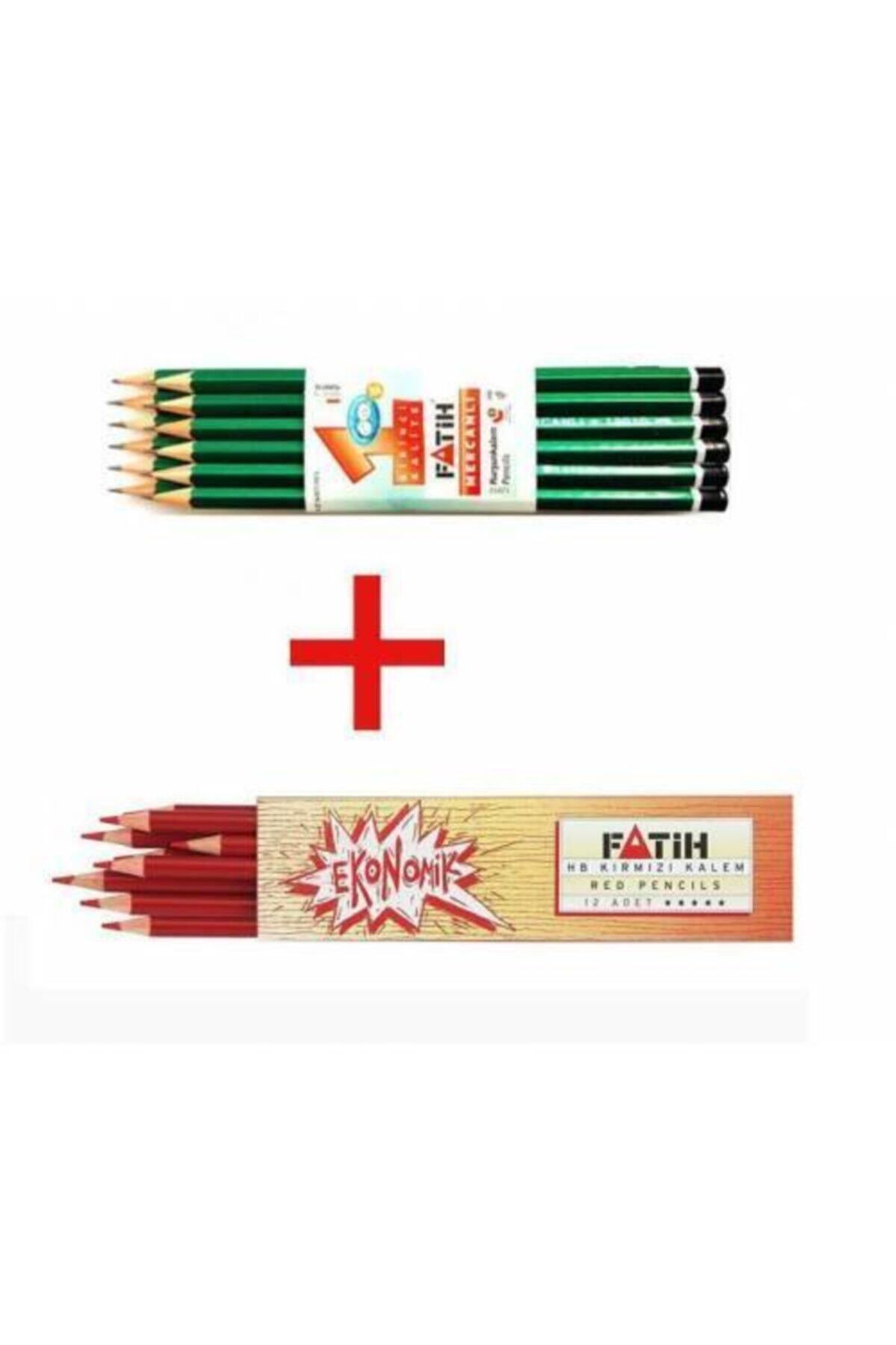 Fatih Kırmızı Kopya Kalemi Kurşun Kalem 12 Adet Set