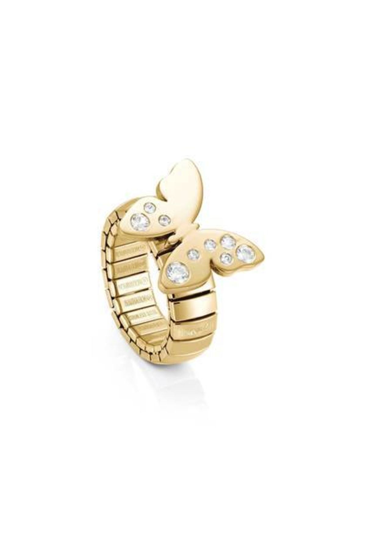 NOMİNATİON Butterfly Medium Rings Steel And Cubic Zirconia Pvd (012_yellow Gold)