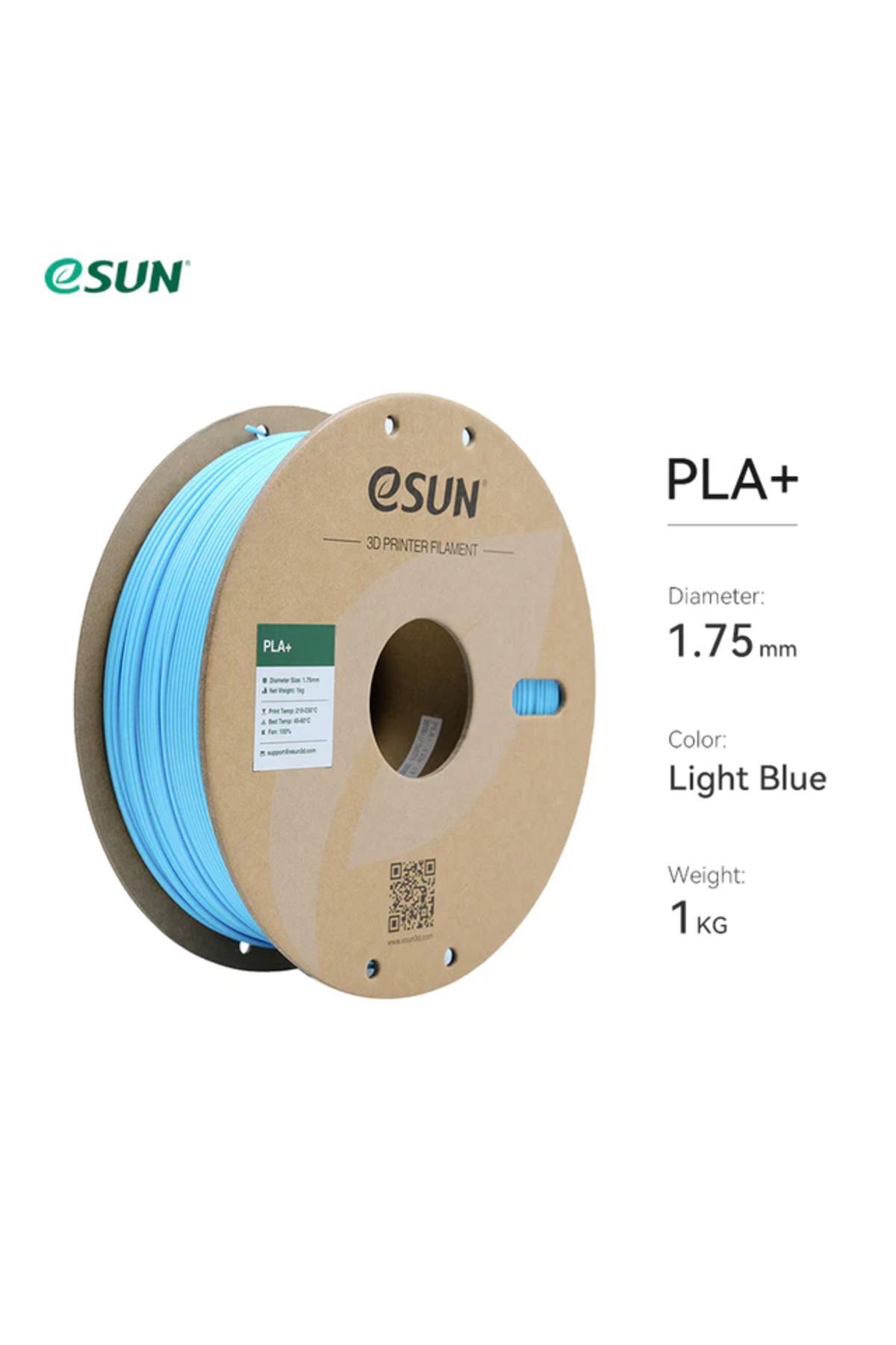 eSun Açık Mavi Pla Plus Filament 1.75mm 1 Kg