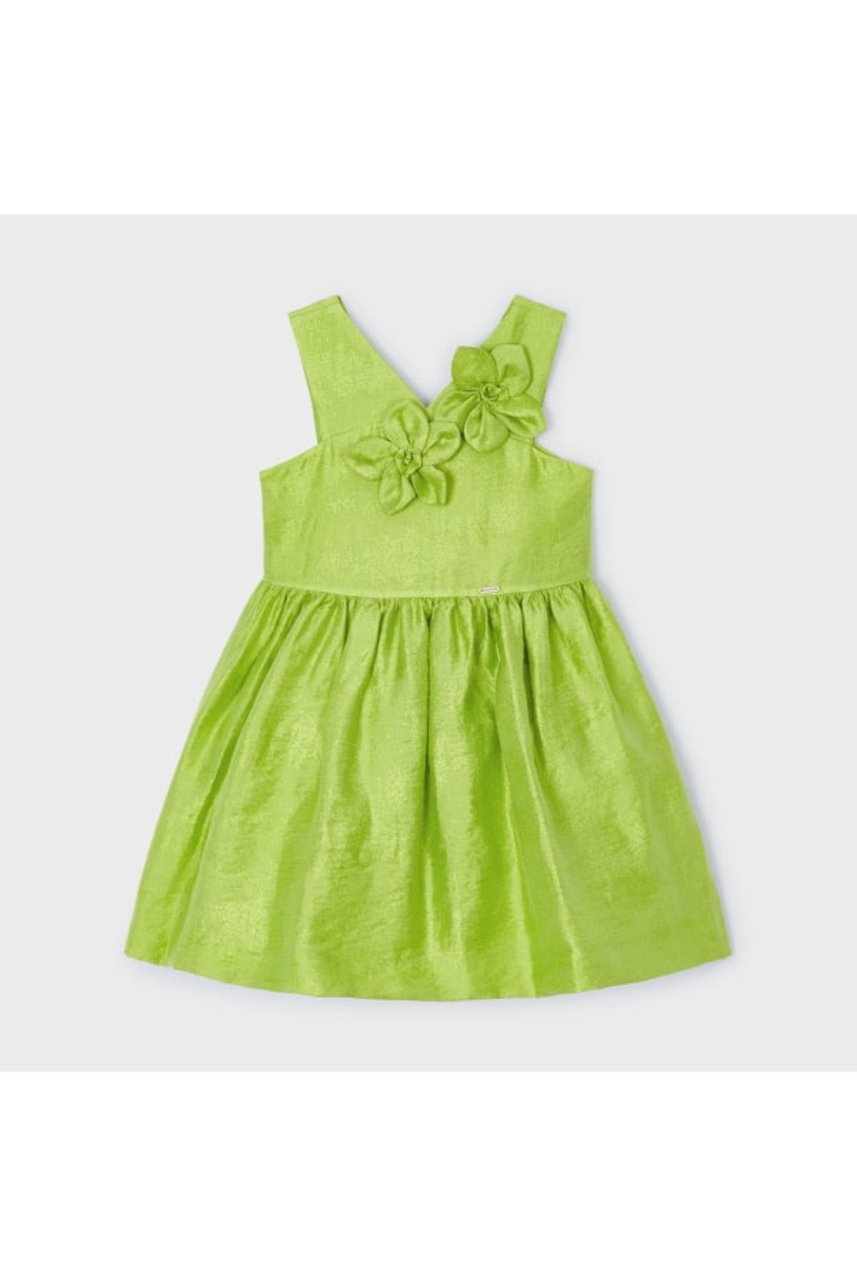 Mayoral Kız Çocuk Şık Tafta  Elbise Fıstık Yeşili L24Y3916