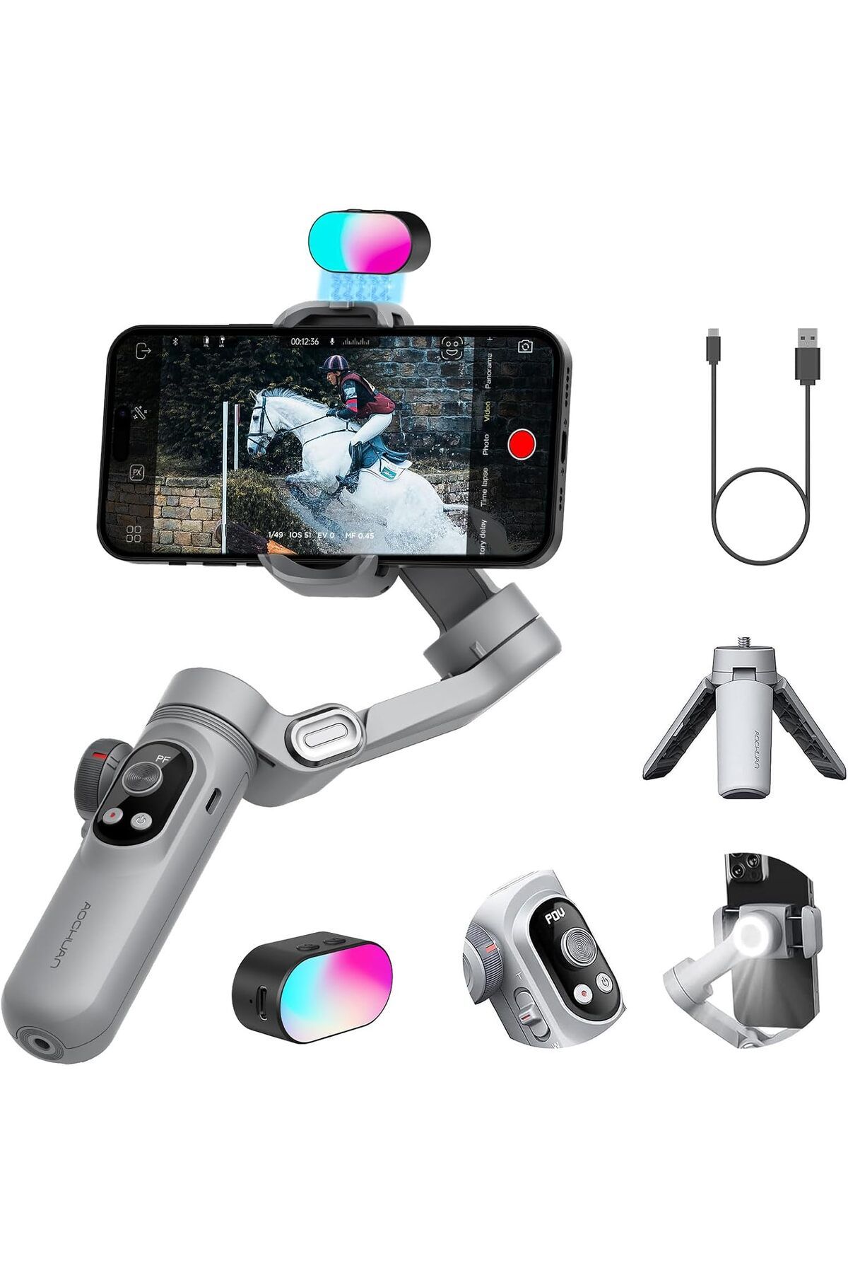 AOCHUAN XPRO KIT - Profesyonel Akıllı Telefon Gimbal Sabitleyici