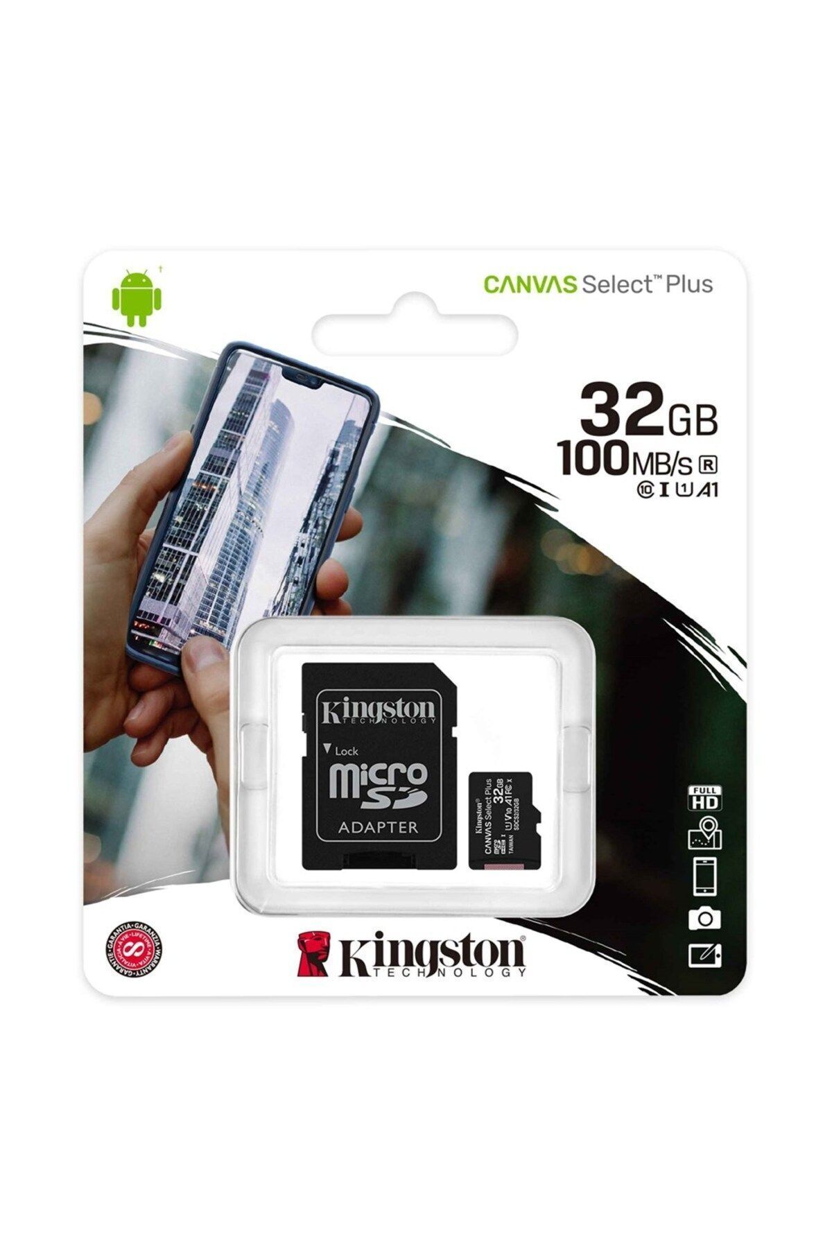Kingstone SDCS2/32GB 32GB MicroSD CL10 Flash Kart