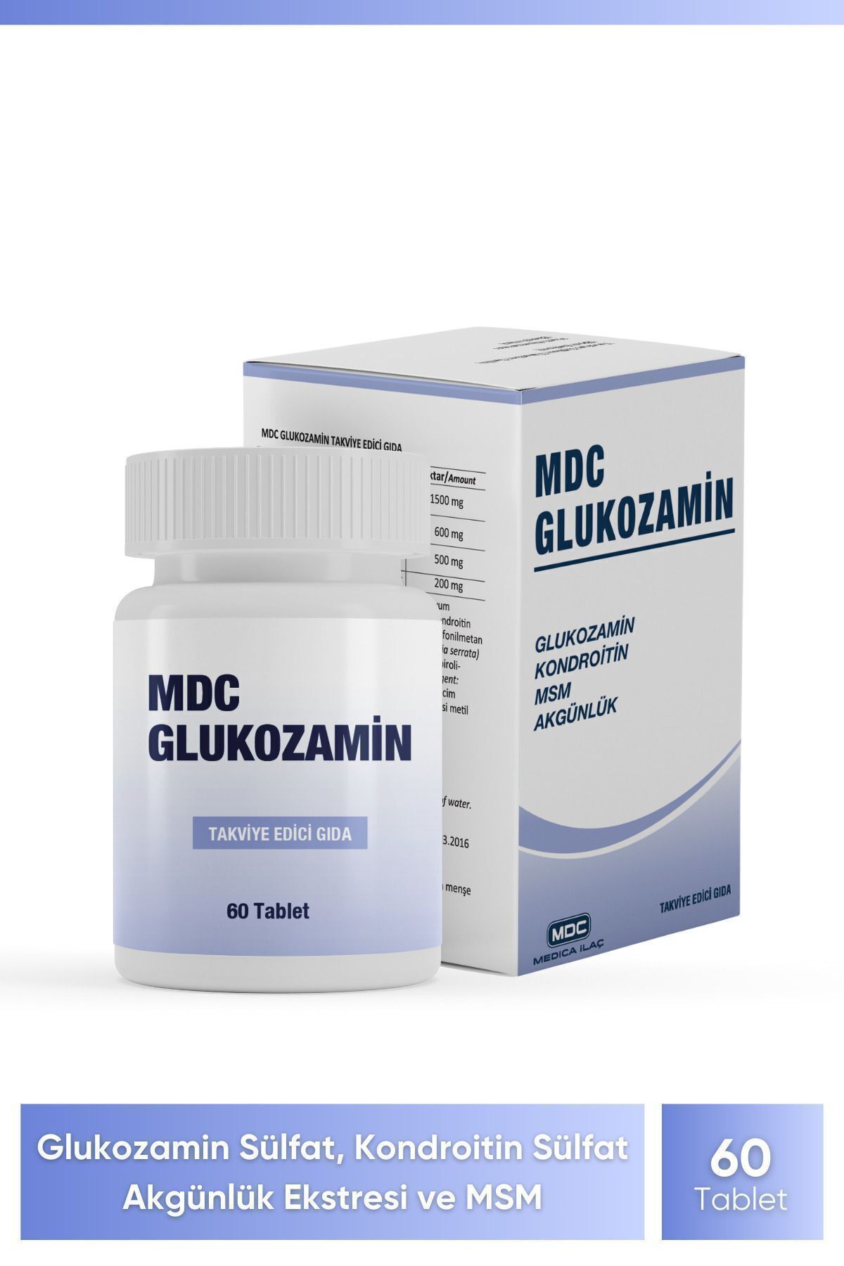 MDC Glukozamin 60 Tablet (GLUKOZAMİN, KONDROİTİN, MSM VE BOSWELLİA)