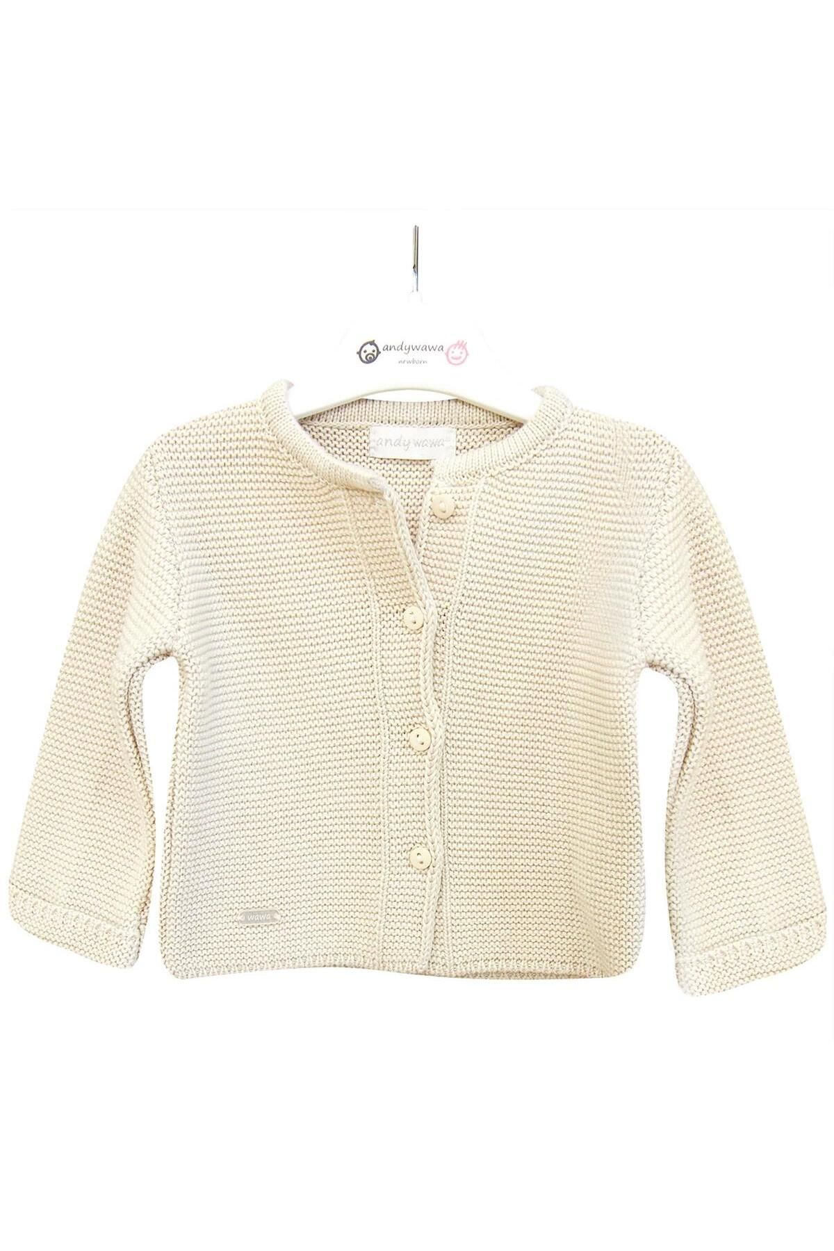 Andy Wawa Ac24333 Basic Bebe Ceket Beige