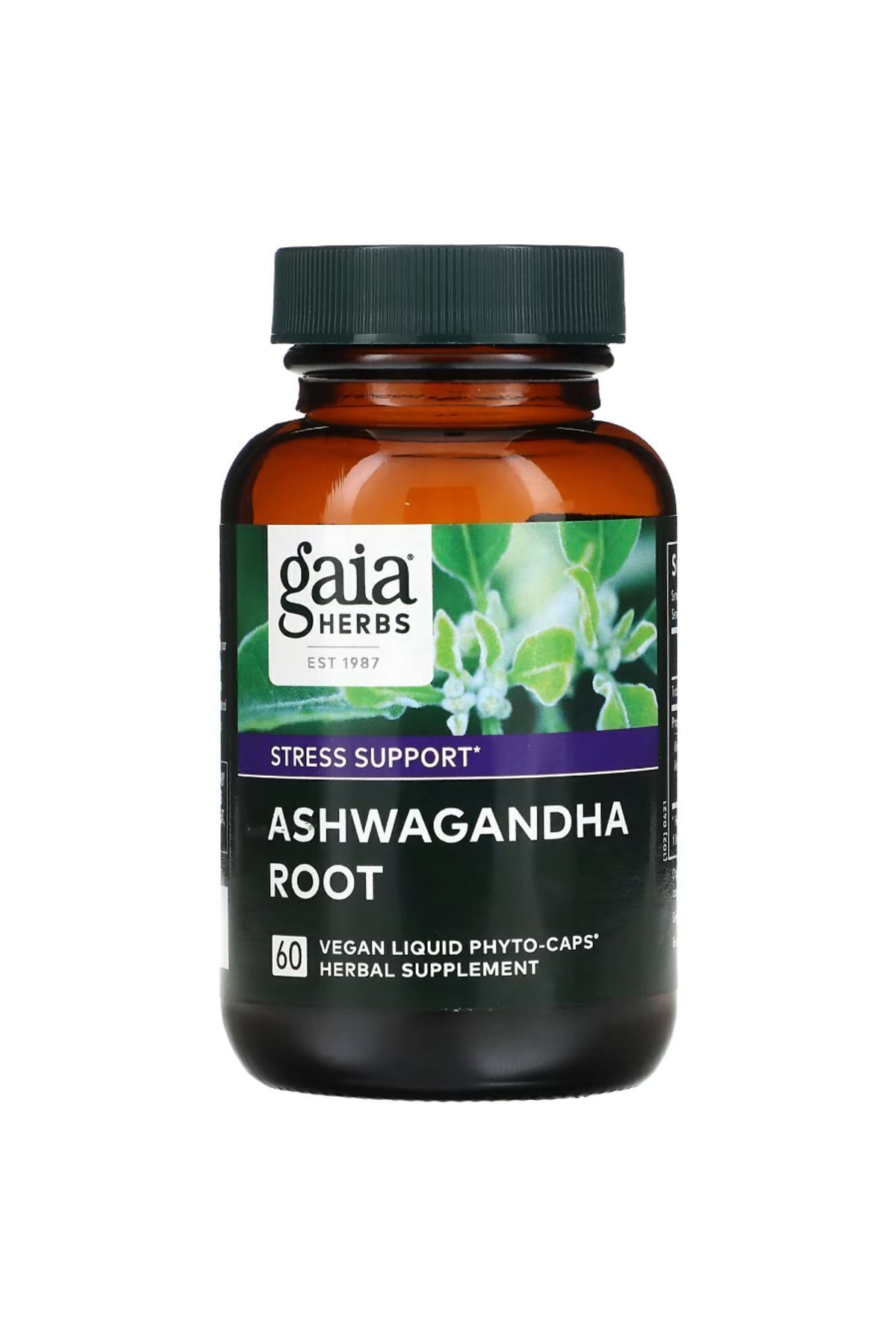 Life Gaia Herbs, AshwagandhaNn Root, 60 Vegan Liquid Phyto-Caps